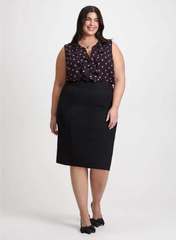Polka Dot Blouse & Pencil Skirt sold by Laura