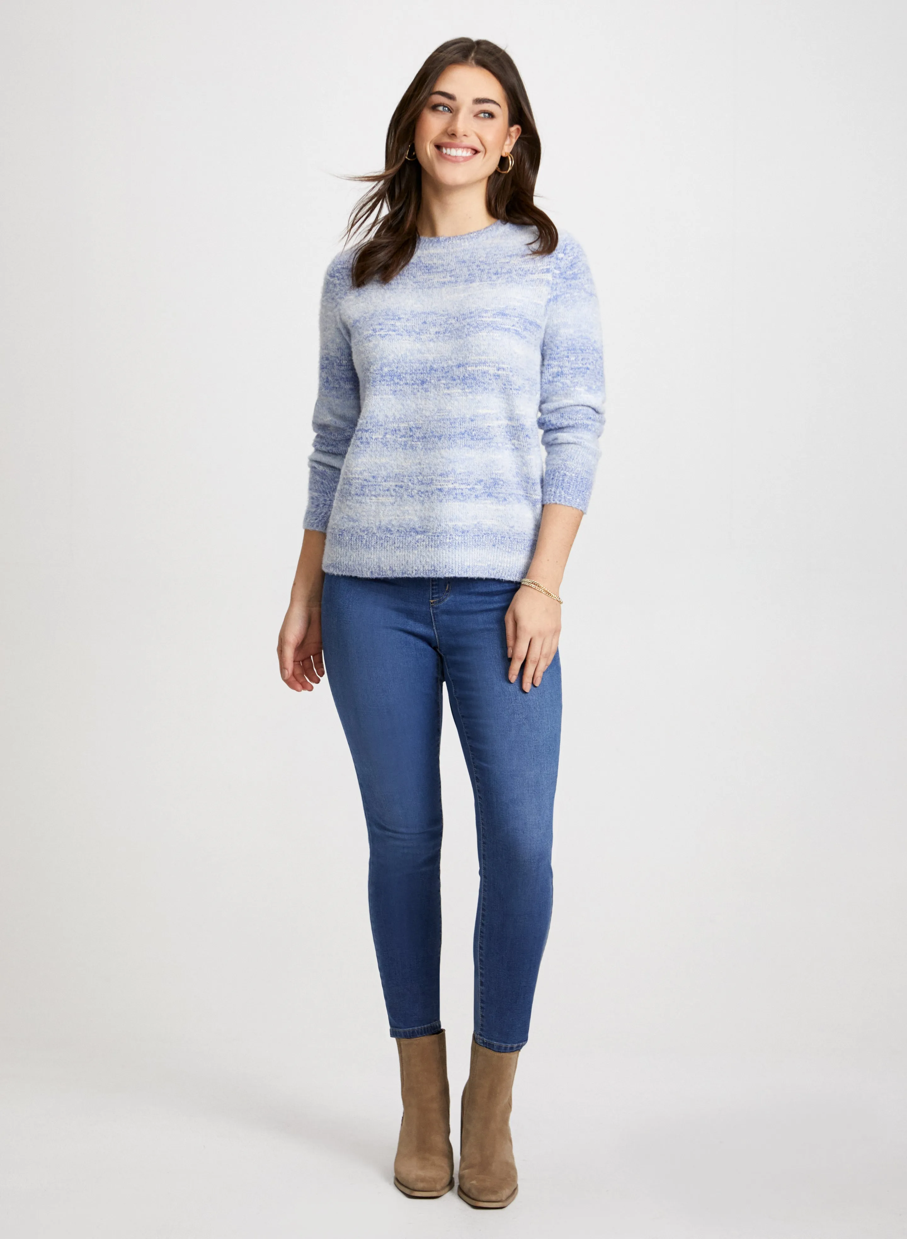Striped Sweater & Slim Leg Jeans sold by Laura