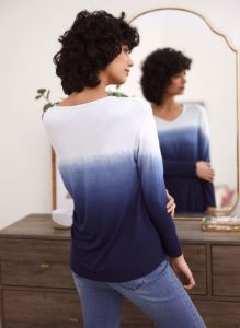Ombré Long Sleeve Tee sold by Laura