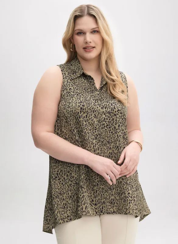 Sleeveless Animal Print Tunic sold by Laura