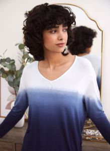 Ombré Long Sleeve Tee sold by Laura