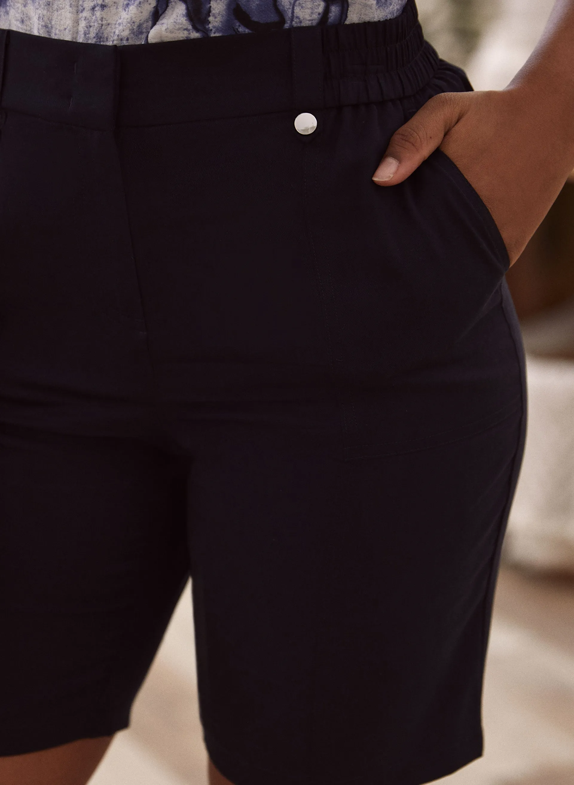 Patch Pocket Tencel Shorts sold by Laura product image thumbnail 4