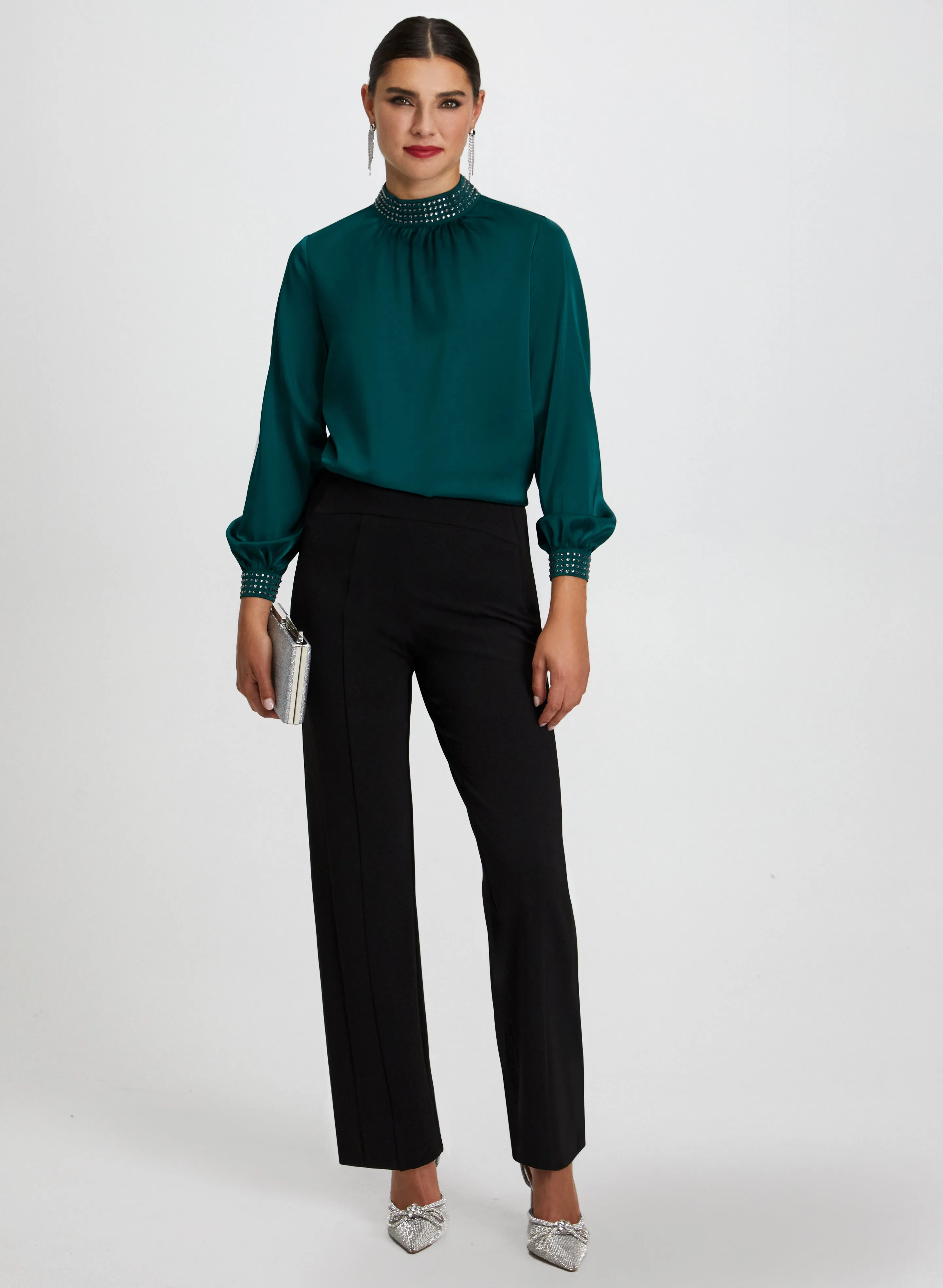 Satin Blouse & Wide Leg Pants sold by Laura