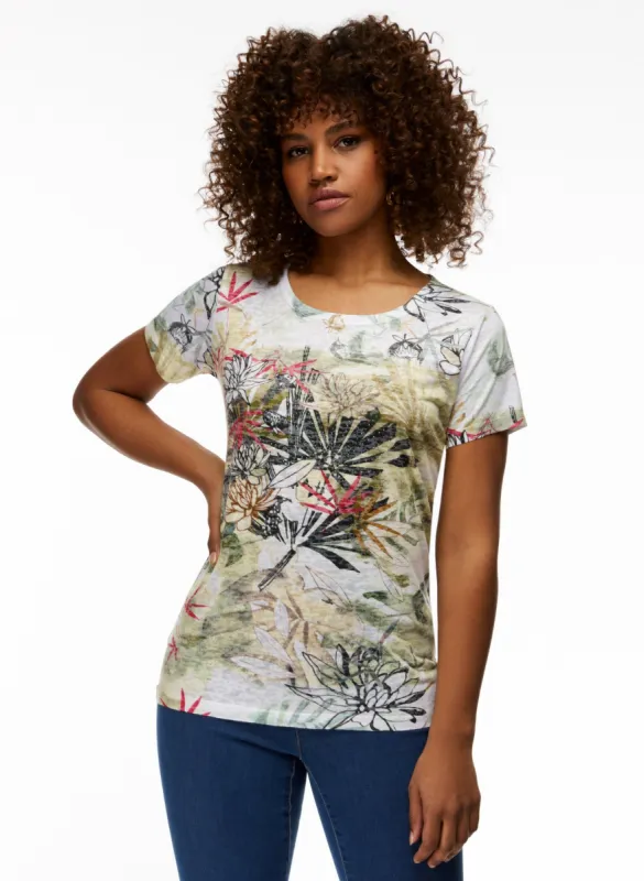 Vex - Tropical Print Tee sold by Laura
