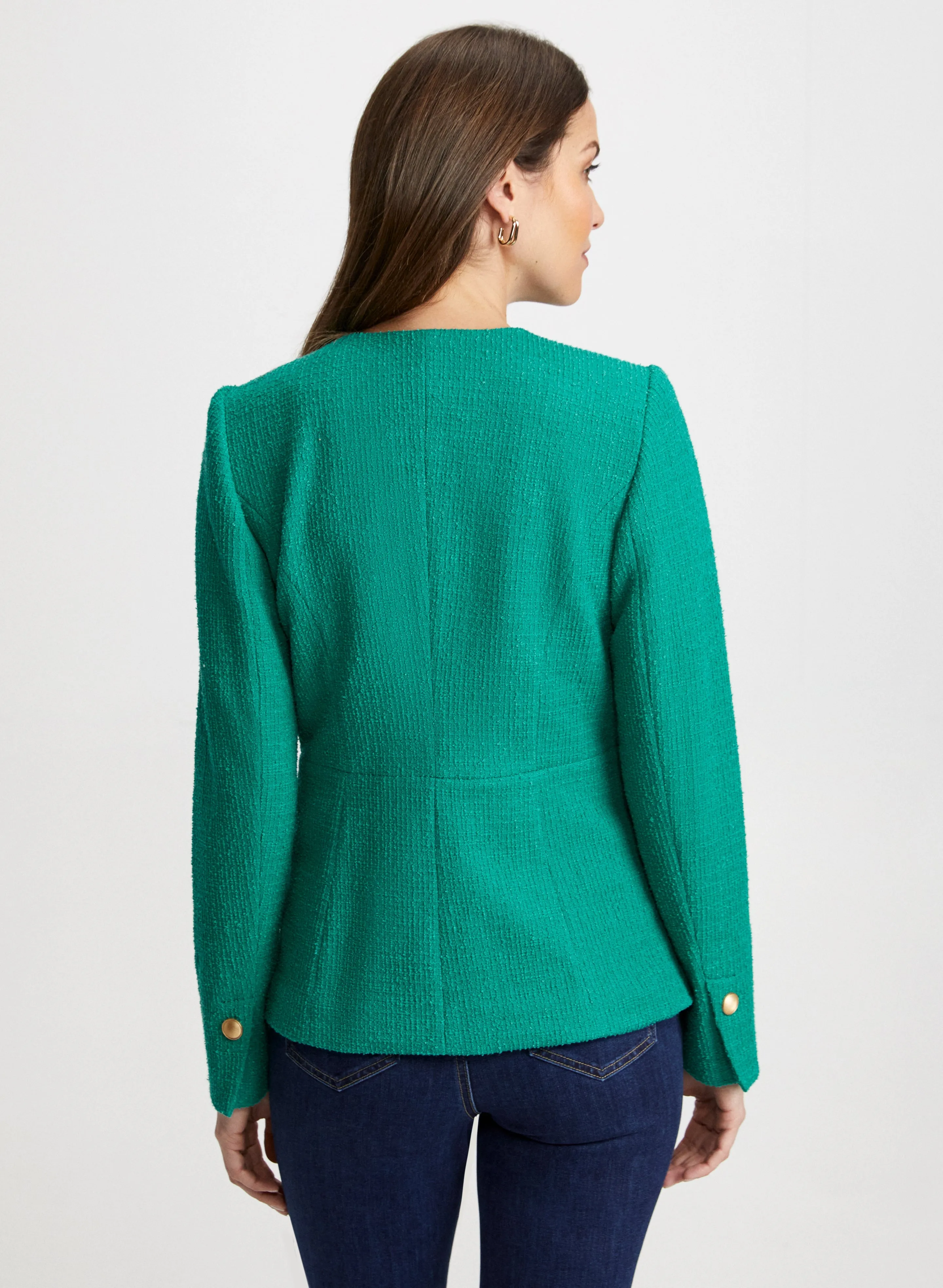 Bouclé Mock Peplum Jacket sold by Laura product image thumbnail 2