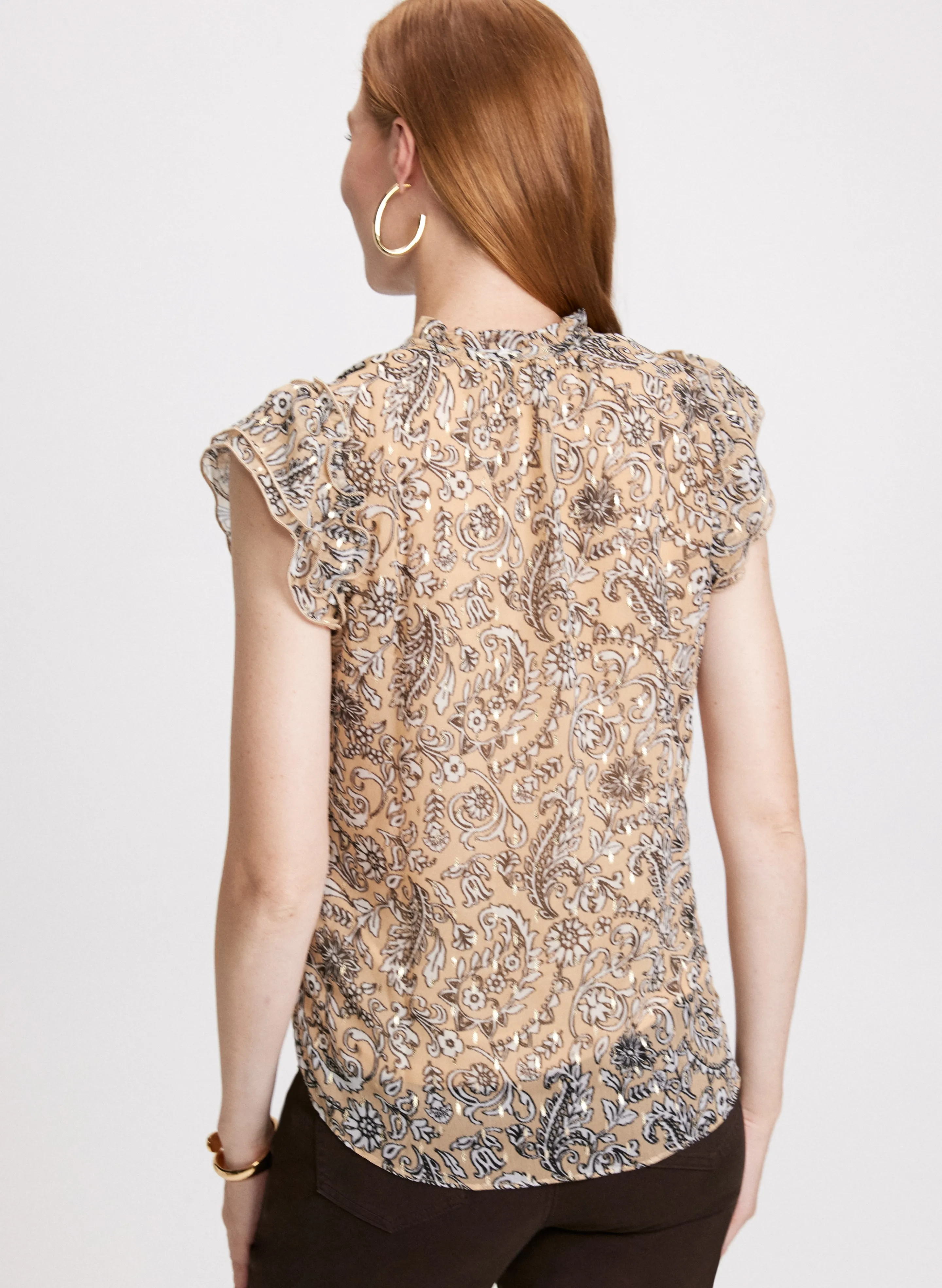 Paisley Print Cap Sleeve Blouse sold by Laura product image thumbnail 4