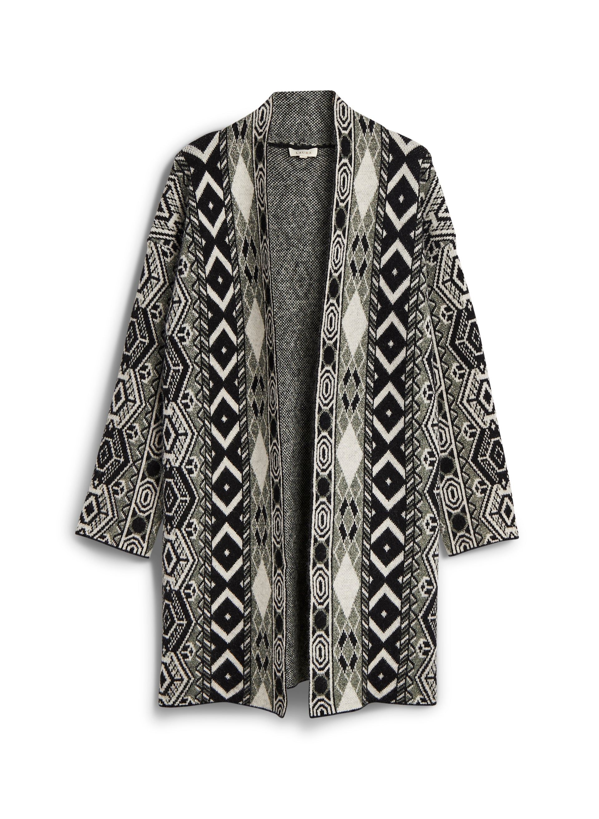 Two-Tone Diamond Motif Cardigan sold by Laura product image thumbnail 5