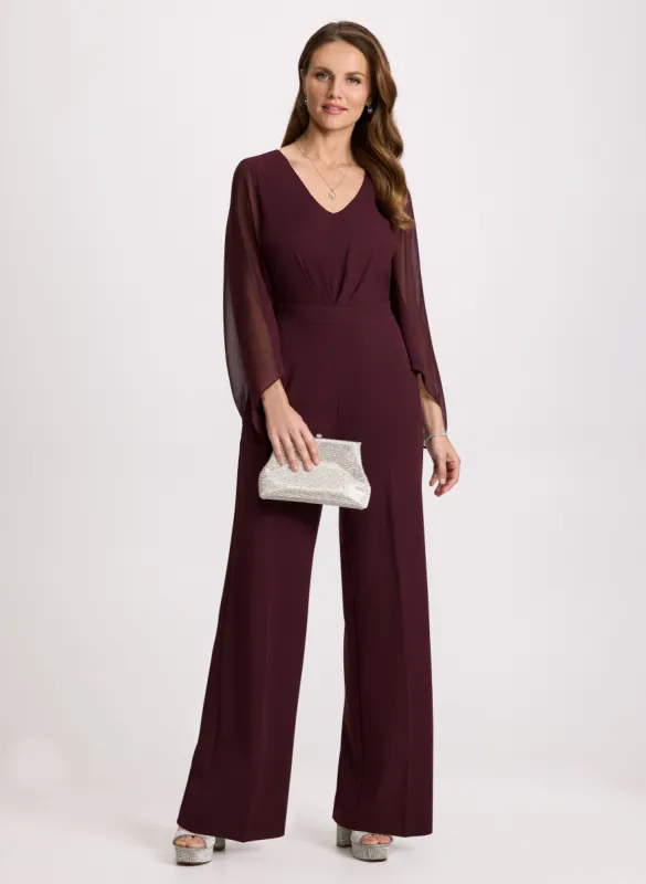 Long Sleeve Crepe Jumpsuit sold by Laura