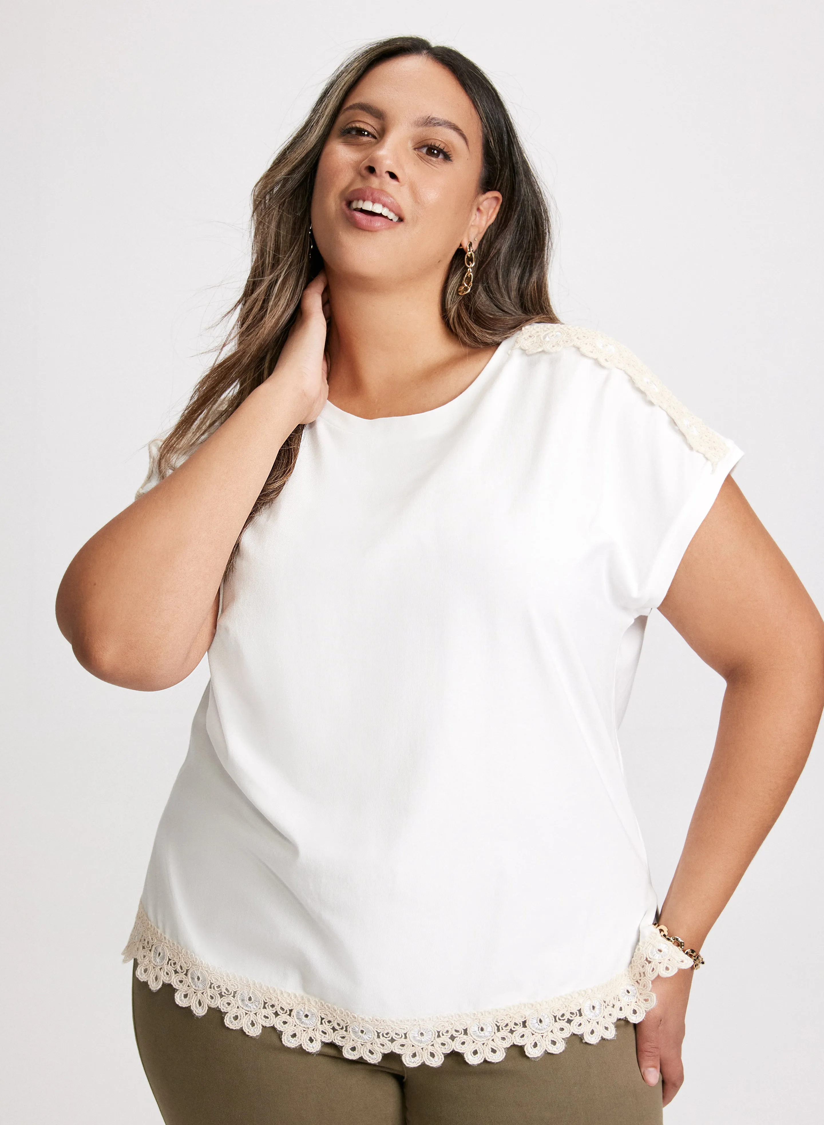 Crochet Trim T-Shirt sold by Laura product image thumbnail 5