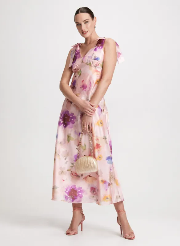Shoulder Bows Floral Dress sold by Laura