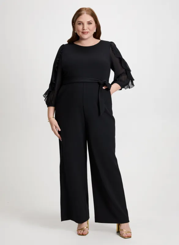 Ruffle Sleeve Jumpsuit sold by Laura