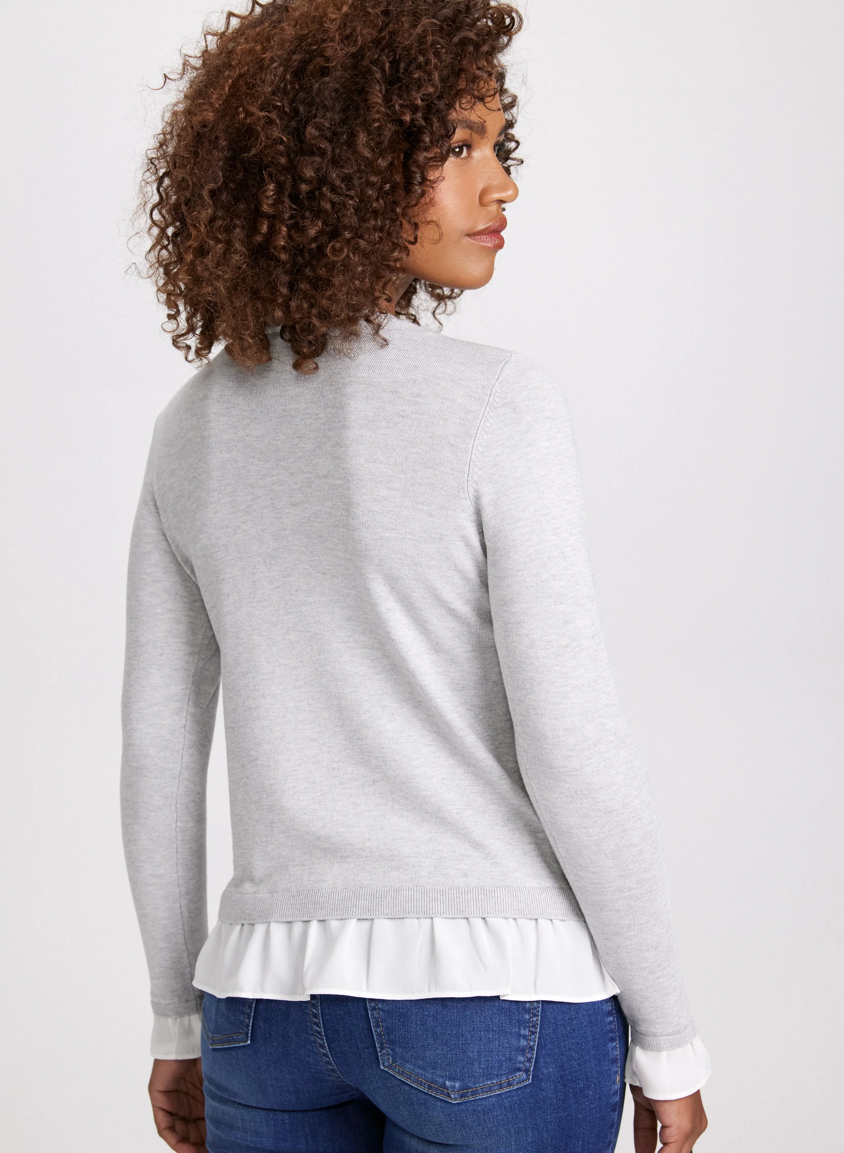 Rosette Detail Crew Neck Sweater sold by Laura product image thumbnail 3