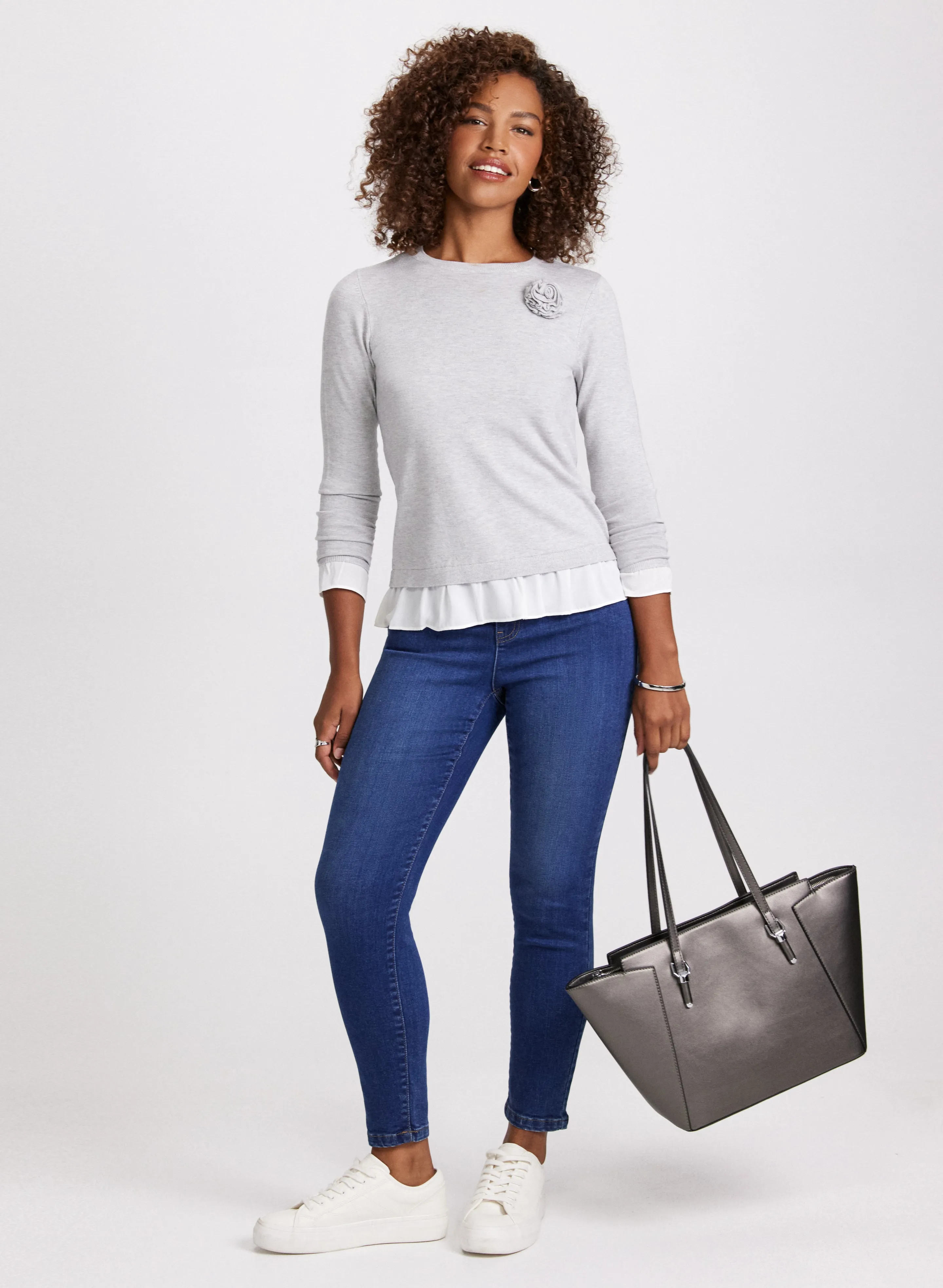 Rosette Detail Crew Neck Sweater sold by Laura product image thumbnail 4