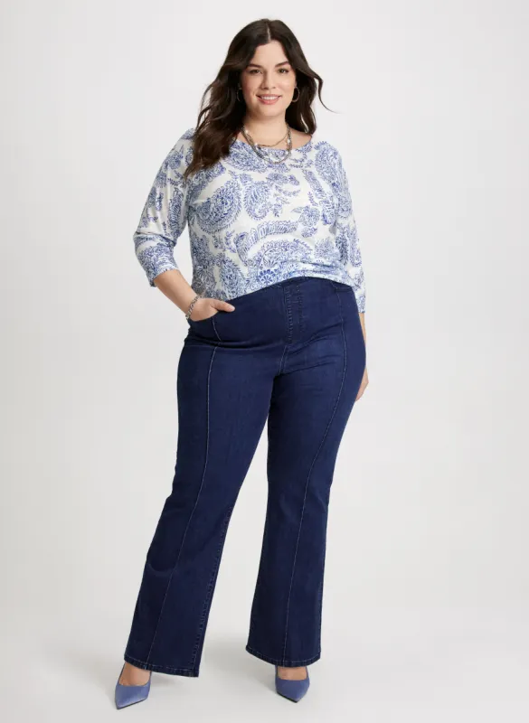 Paisley Print T-Shirt & Bootcut Jeans sold by Laura