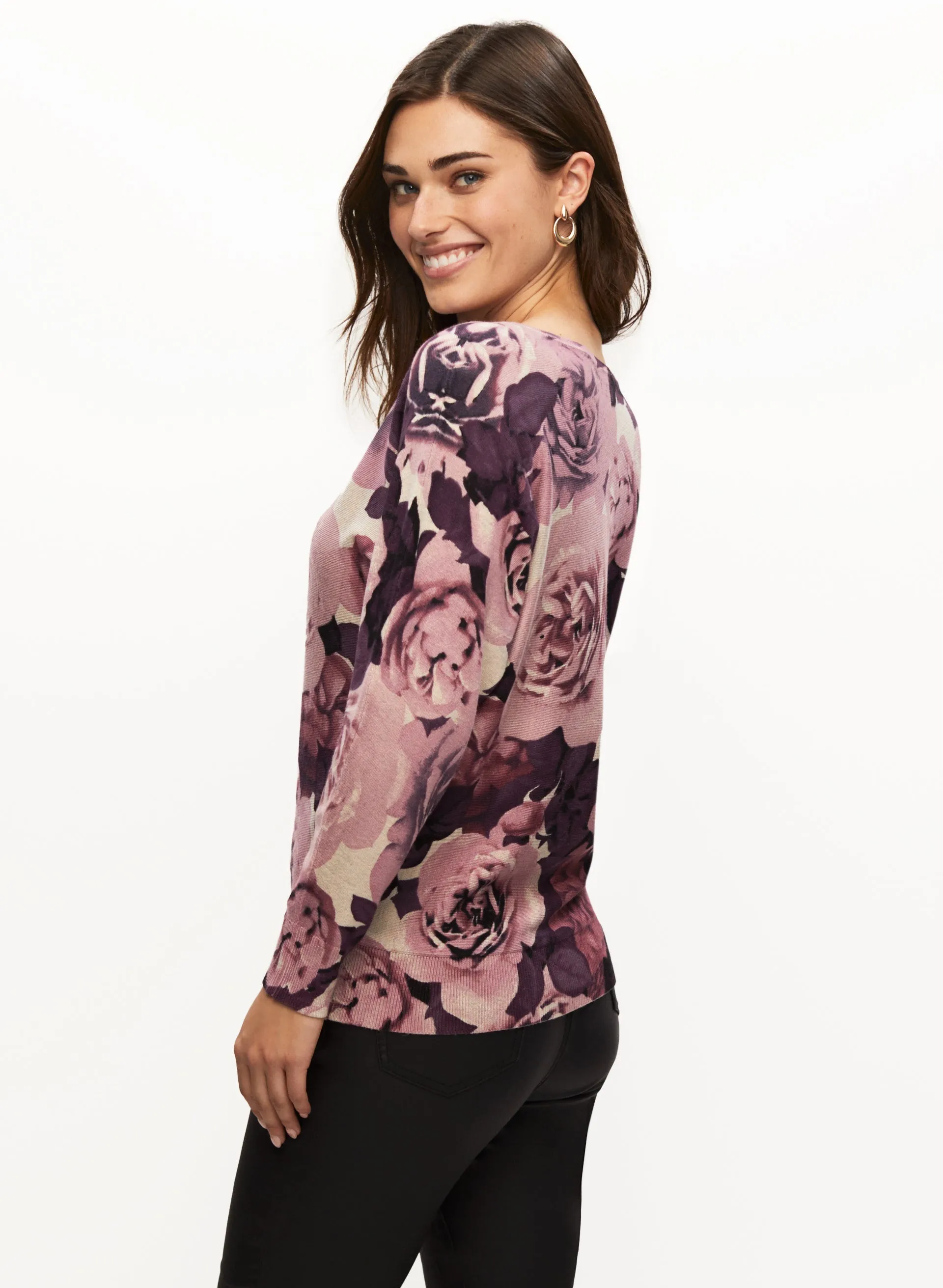Dolman Sleeve Floral Print Sweater sold by Laura product image thumbnail 4