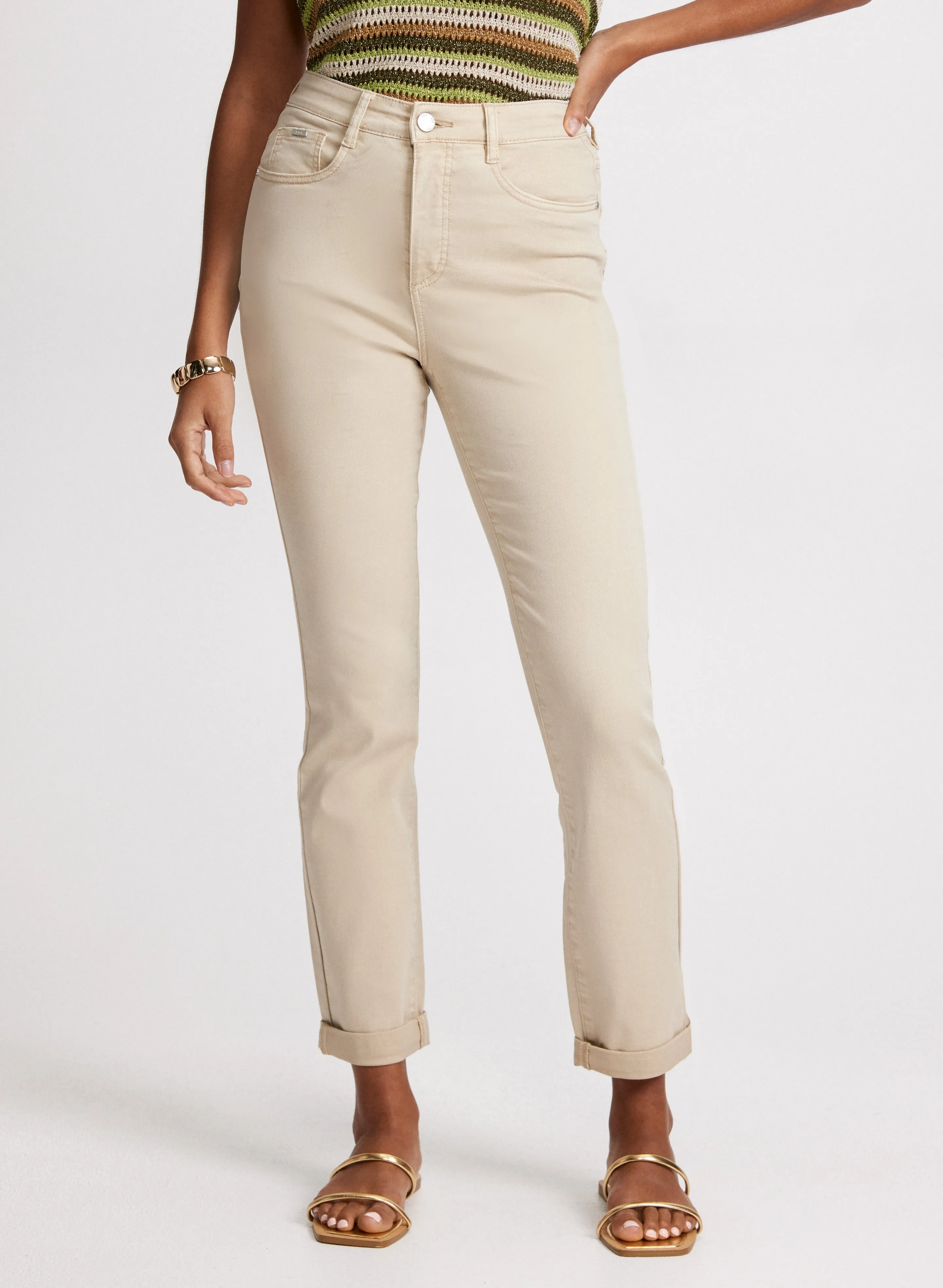 Slim Leg Cropped Pants sold by Laura