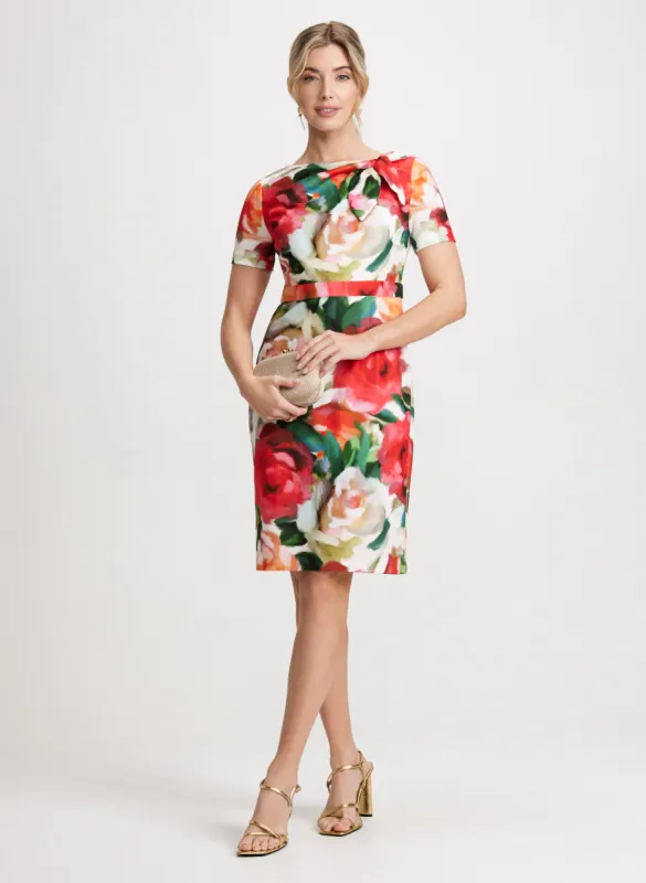 Floral Crew-Neck Sheath Dress sold by Laura