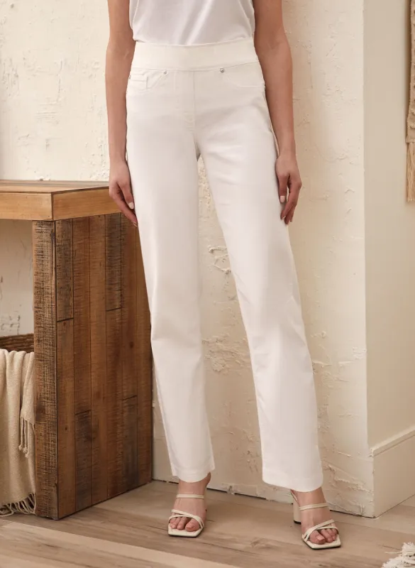 Pull-On Straight Leg Jeans sold by Laura