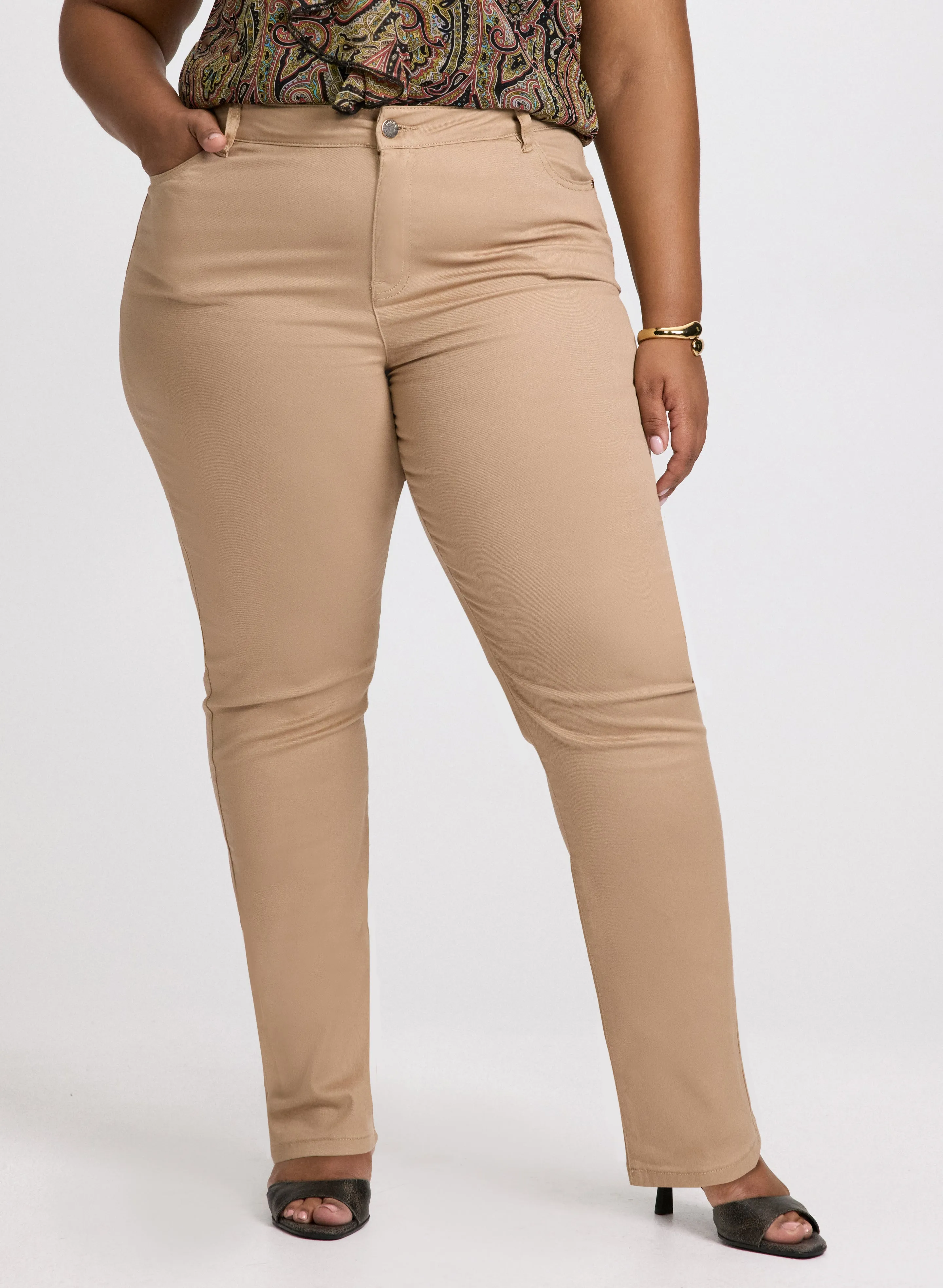 Coated Slim Leg Jeans sold by Laura