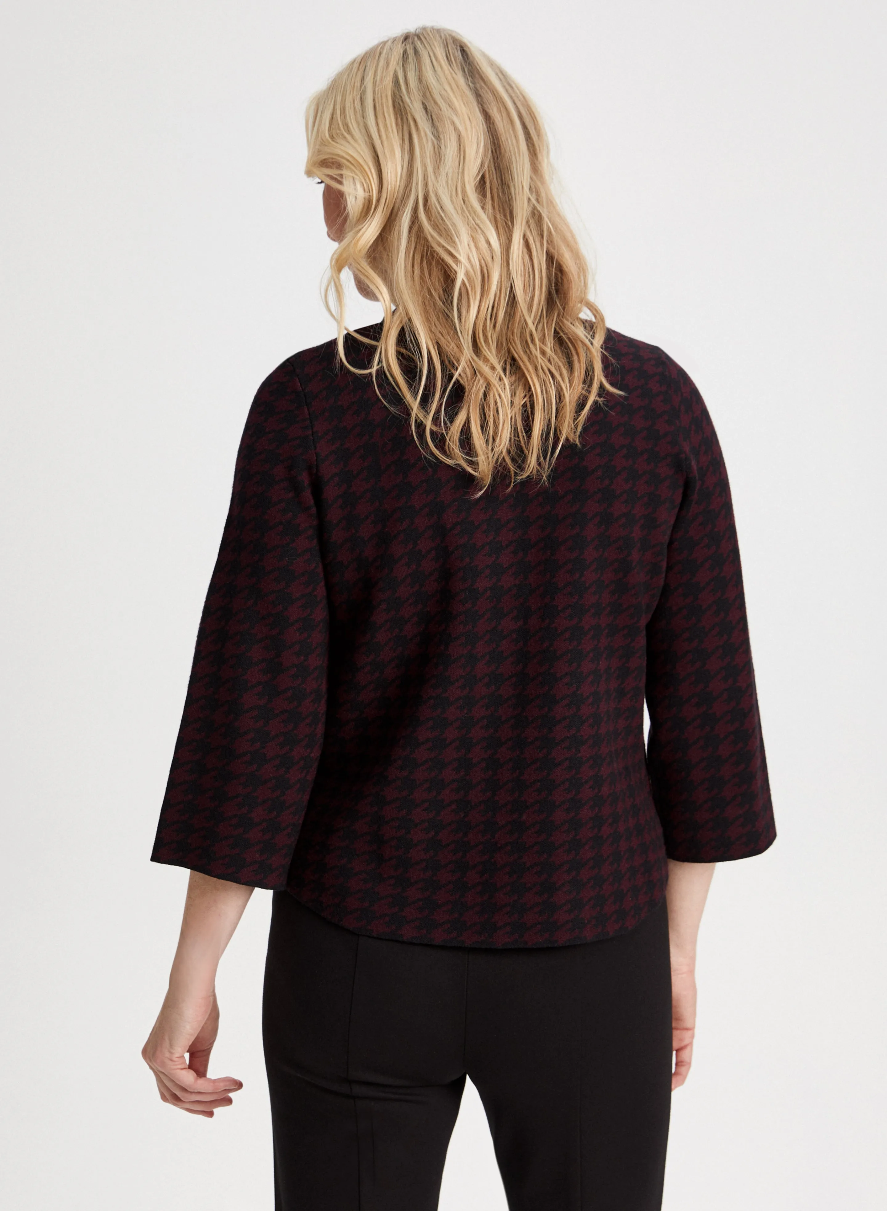 Houndstooth Motif Cardigan sold by Laura product image thumbnail 4