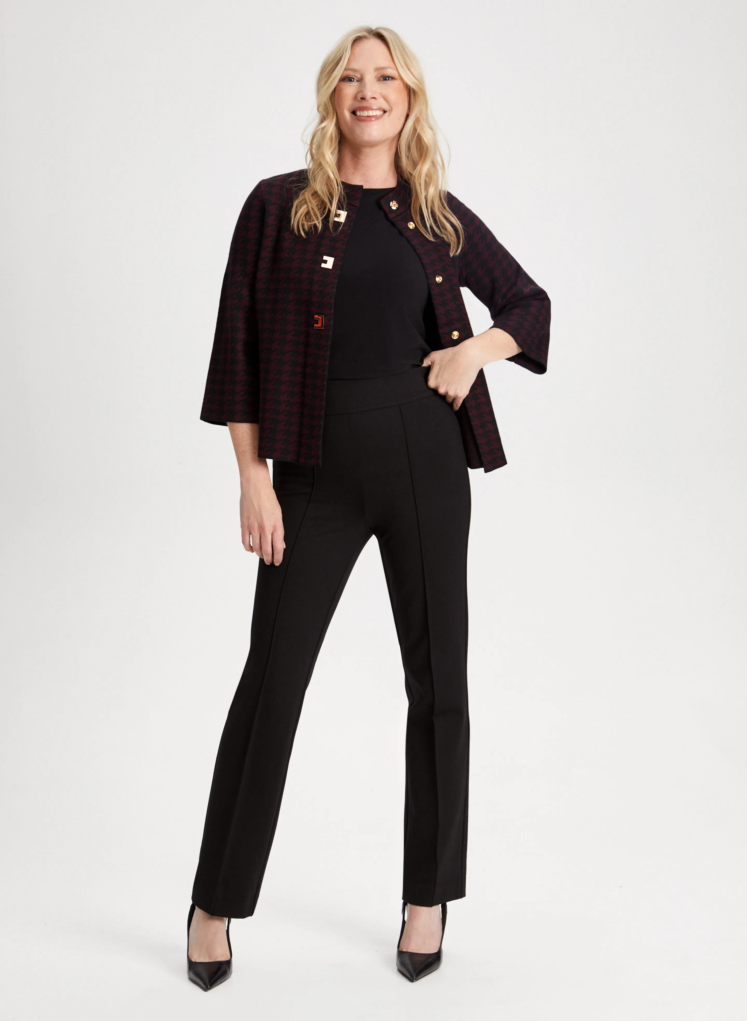 Houndstooth Motif Cardigan sold by Laura product image thumbnail 3