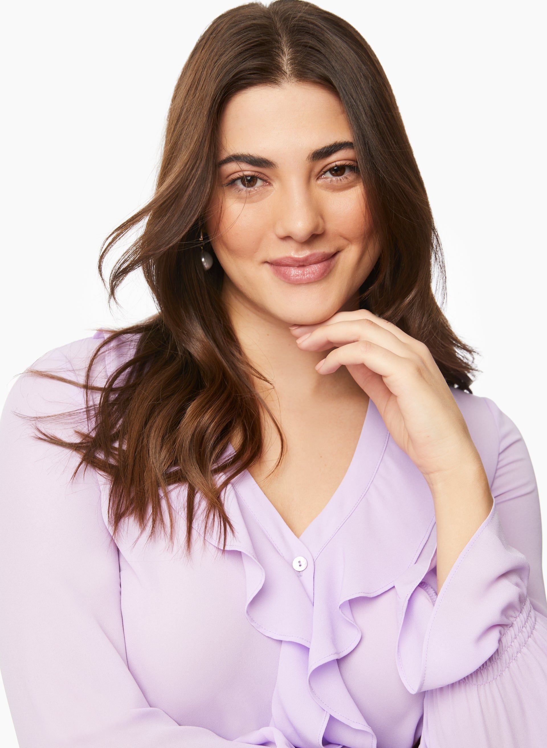 V-Neck Ruffle Blouse sold by Laura product image thumbnail 4