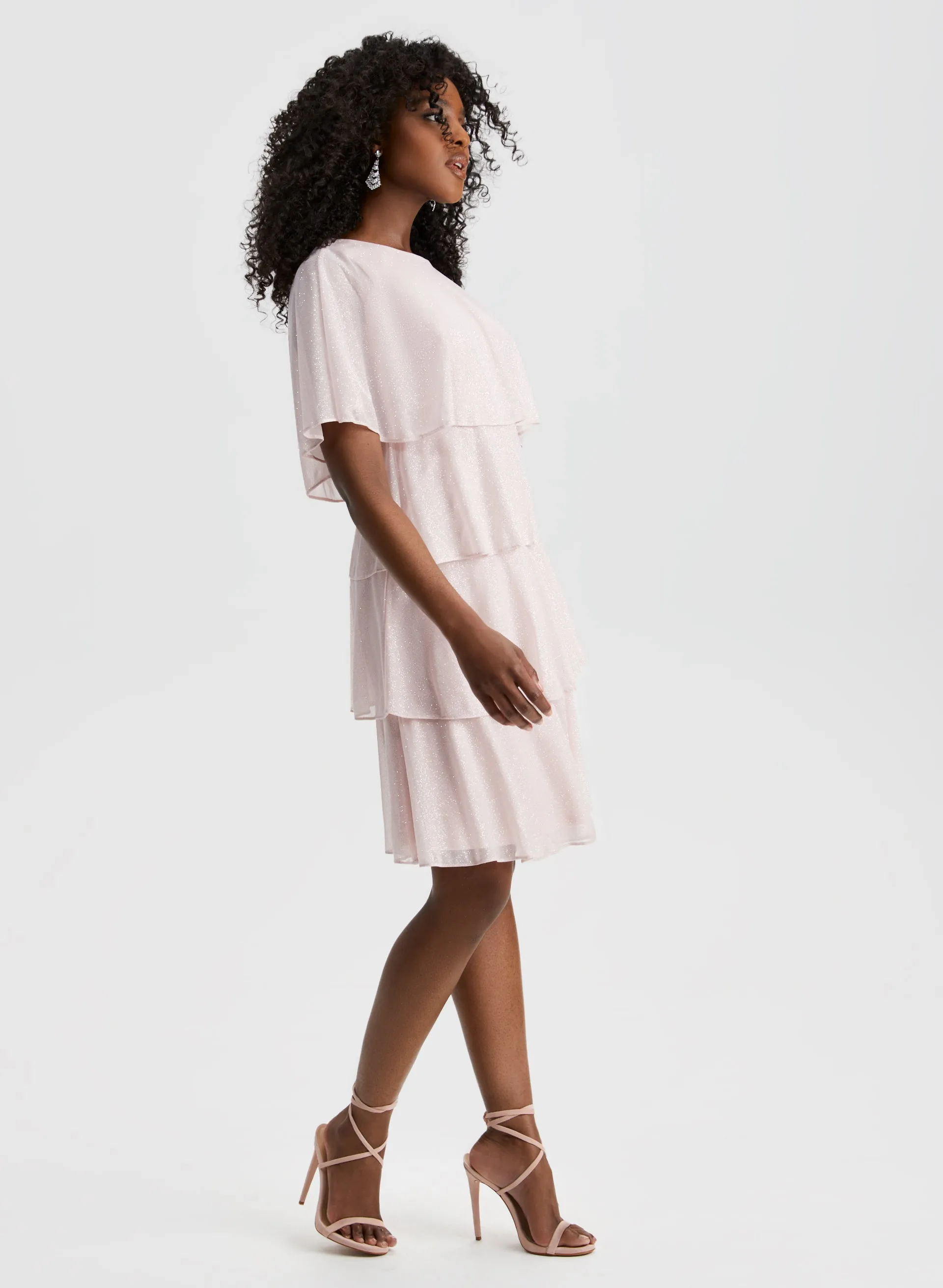 Glitter Mesh Tiered Dress sold by Laura product image thumbnail 3