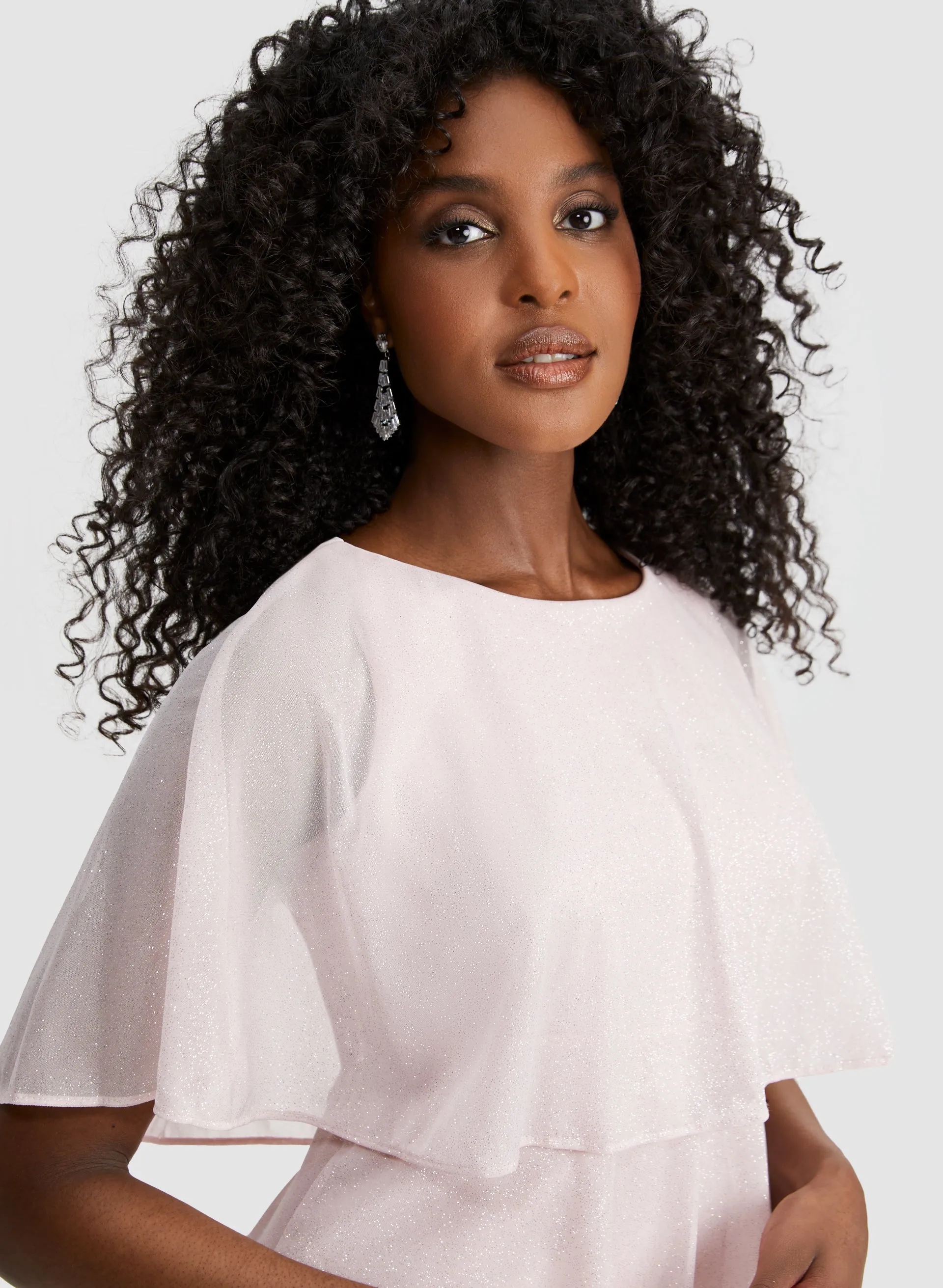 Glitter Mesh Tiered Dress sold by Laura product image thumbnail 4