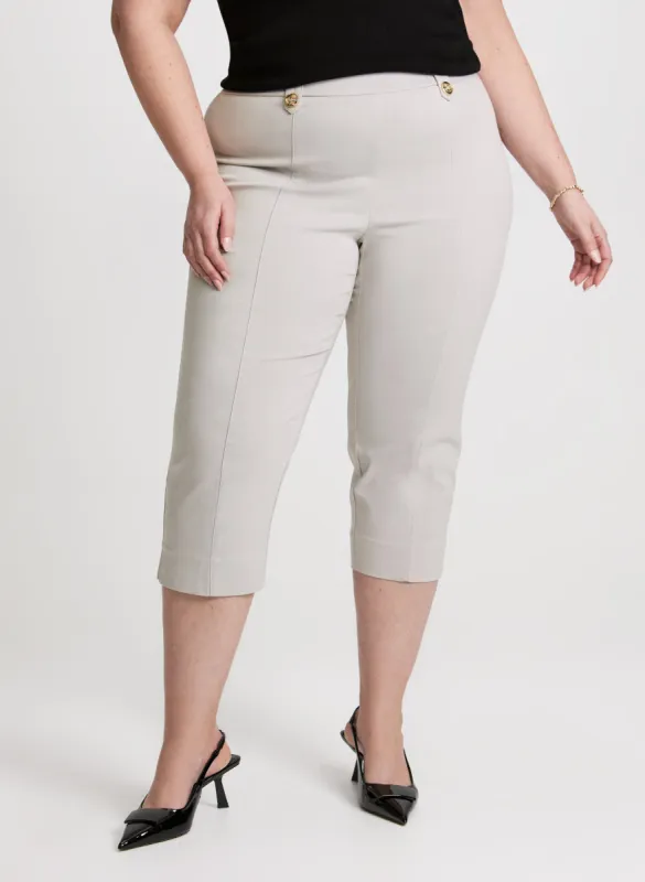 Side Slit Pull-On Capris sold by Laura