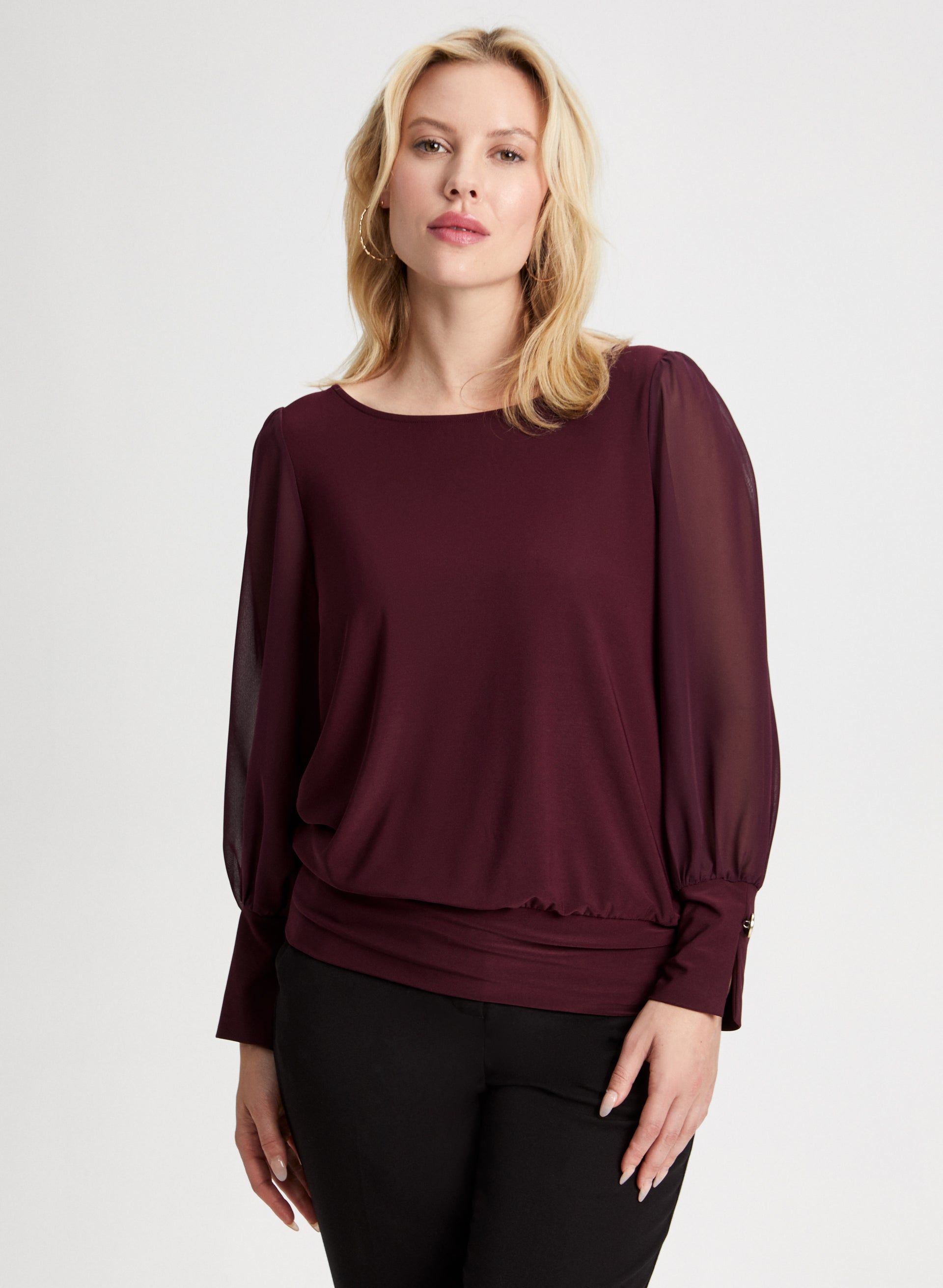 Chiffon Sleeve Top sold by Laura product image thumbnail 5