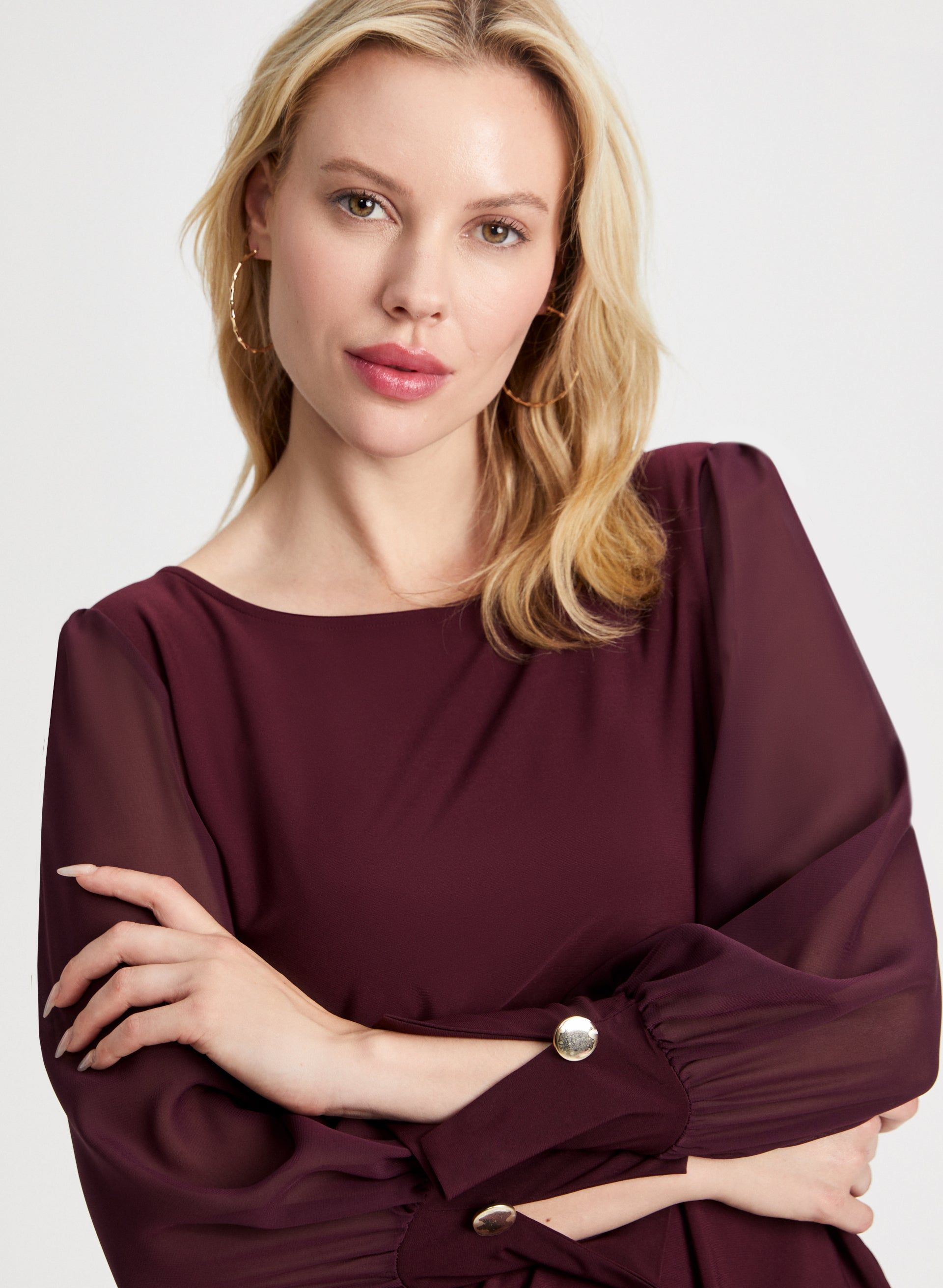 Chiffon Sleeve Top sold by Laura product image thumbnail 3