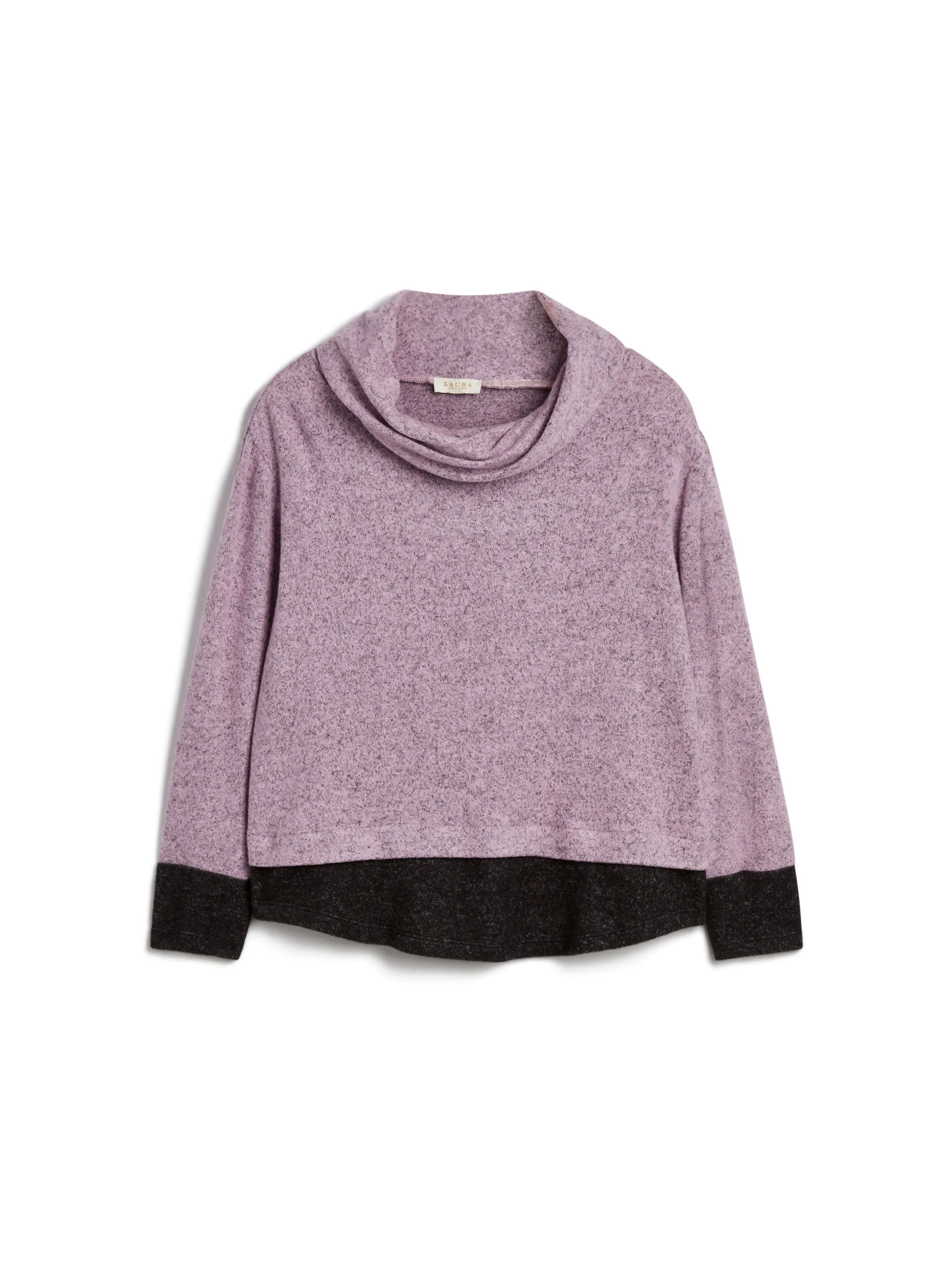 Cowl Neck Contrast Knit Top sold by Laura product image thumbnail 5