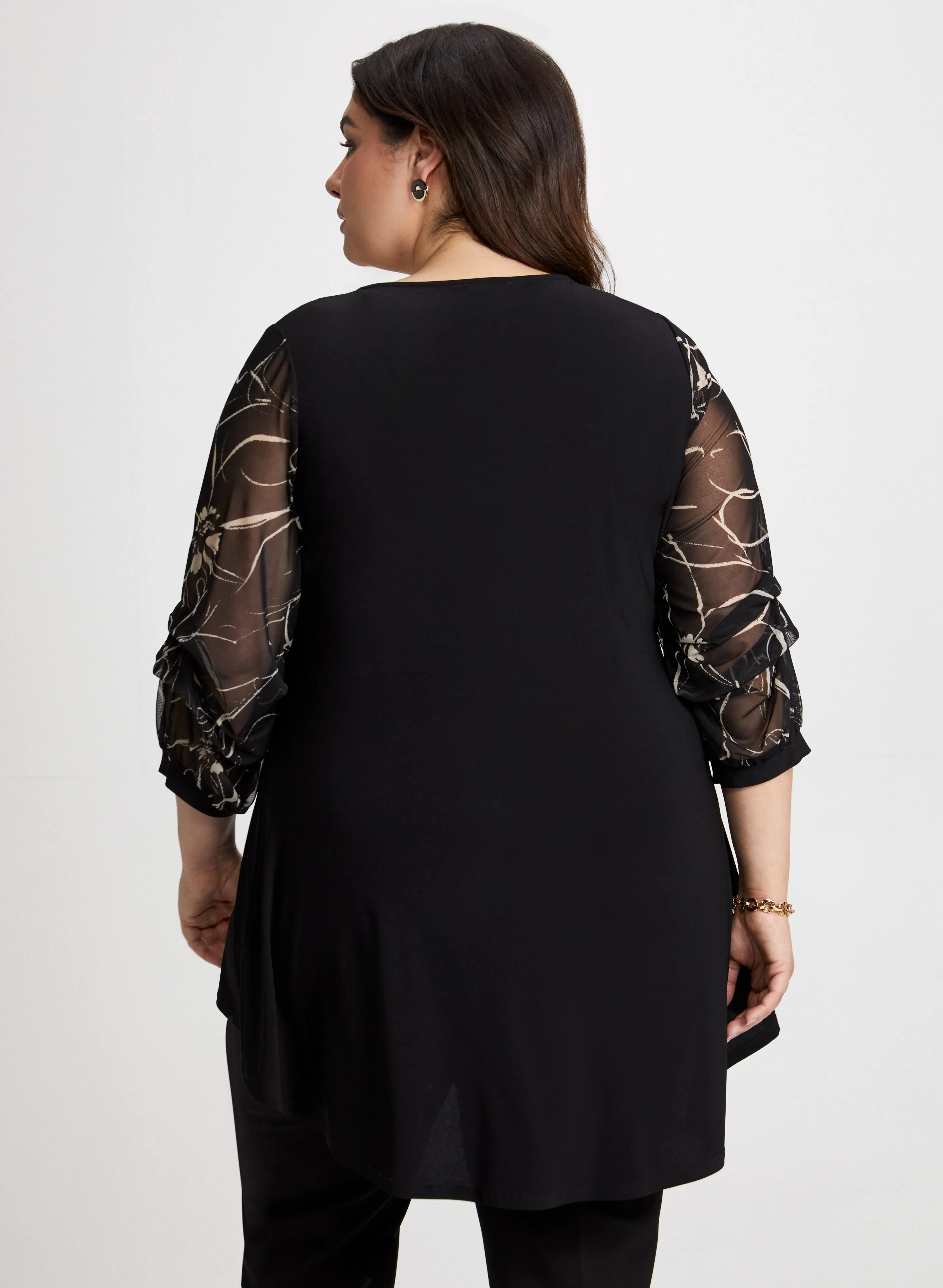 Pinched Sleeve Asymmetric Top sold by Laura product image thumbnail 4