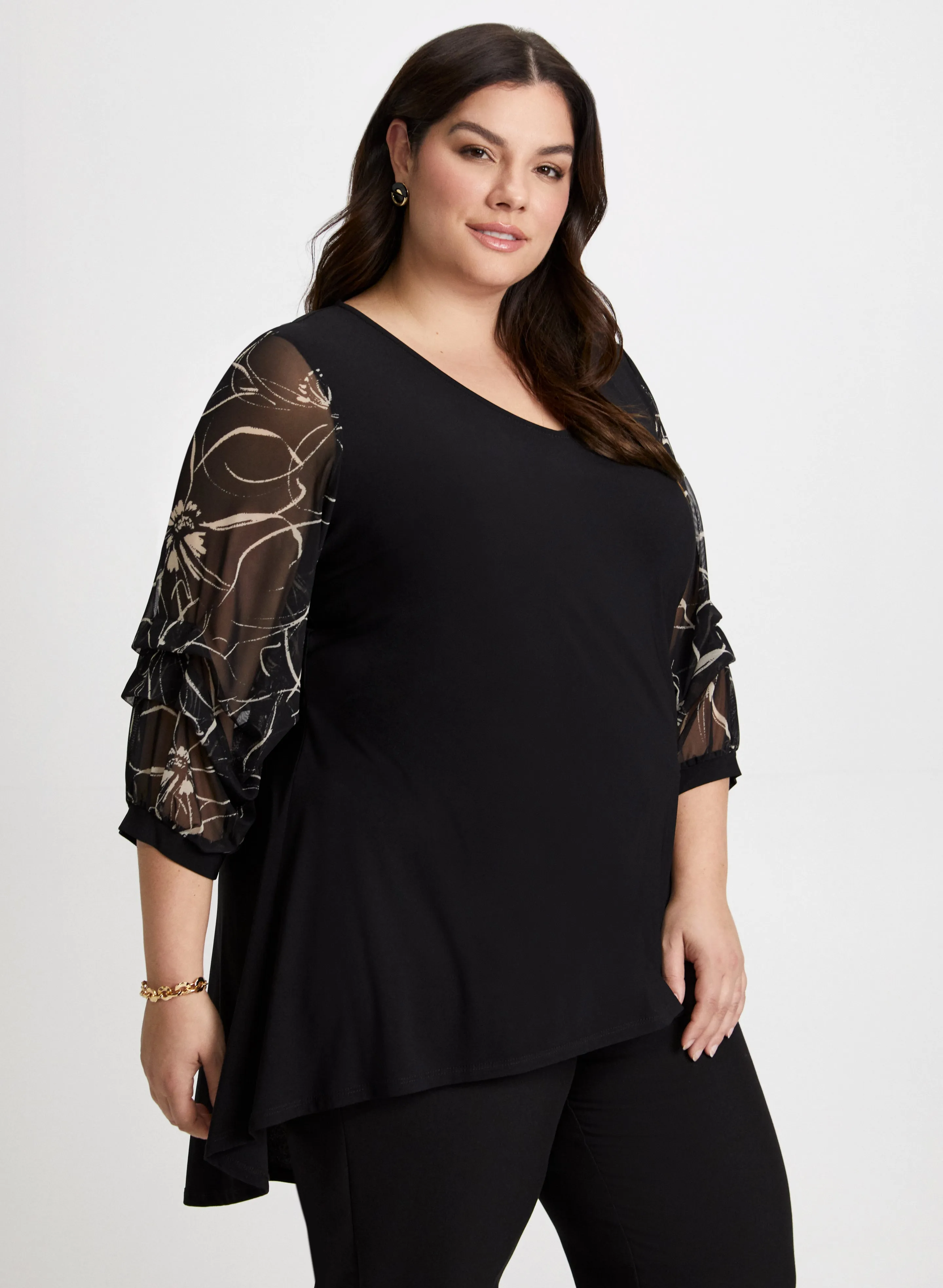 Pinched Sleeve Asymmetric Top sold by Laura product image thumbnail 5