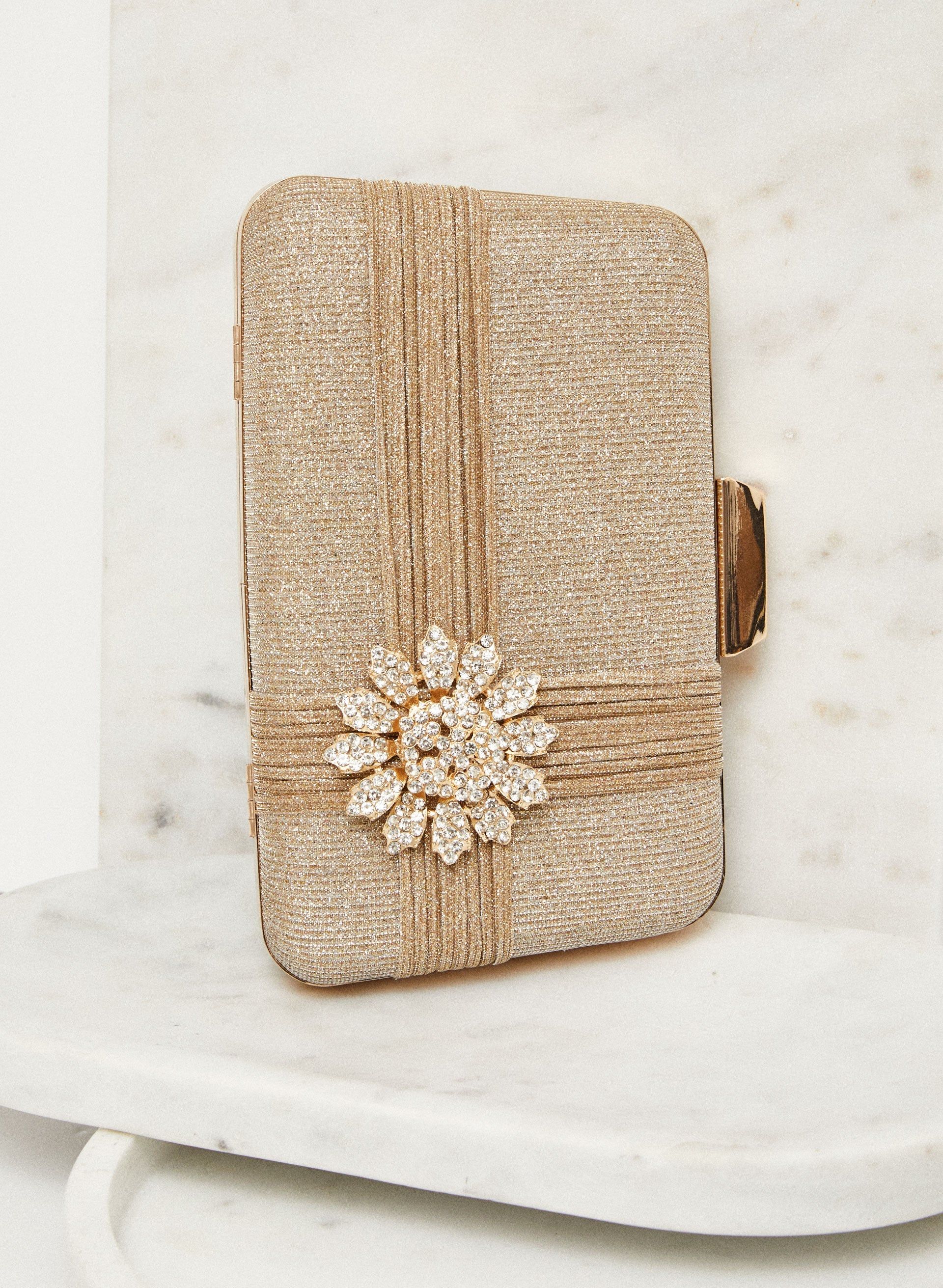 Crystal Flower Detail Clutch sold by Laura product image thumbnail 2