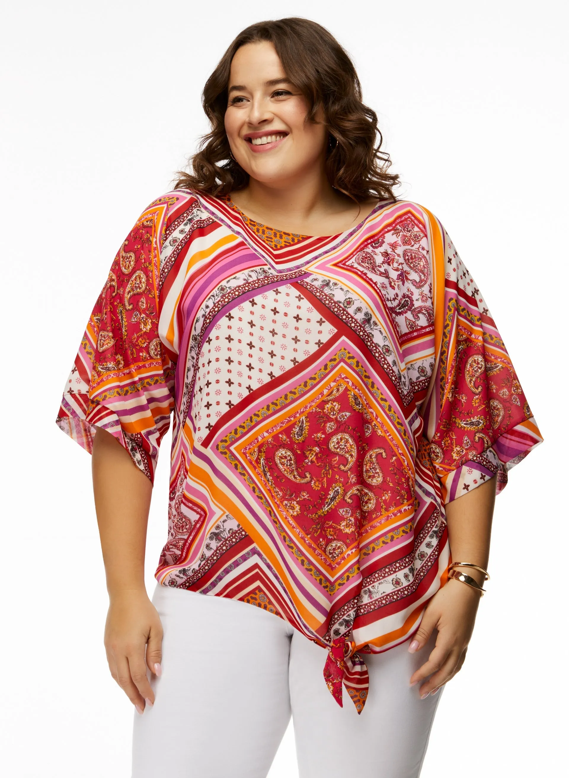 Patchwork Print Blouse sold by Laura