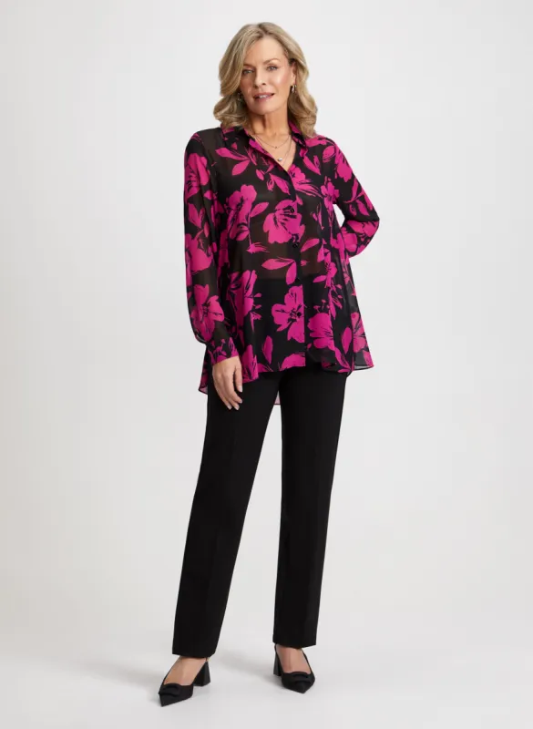 Floral Print Blouse & Straight Leg Pants sold by Laura