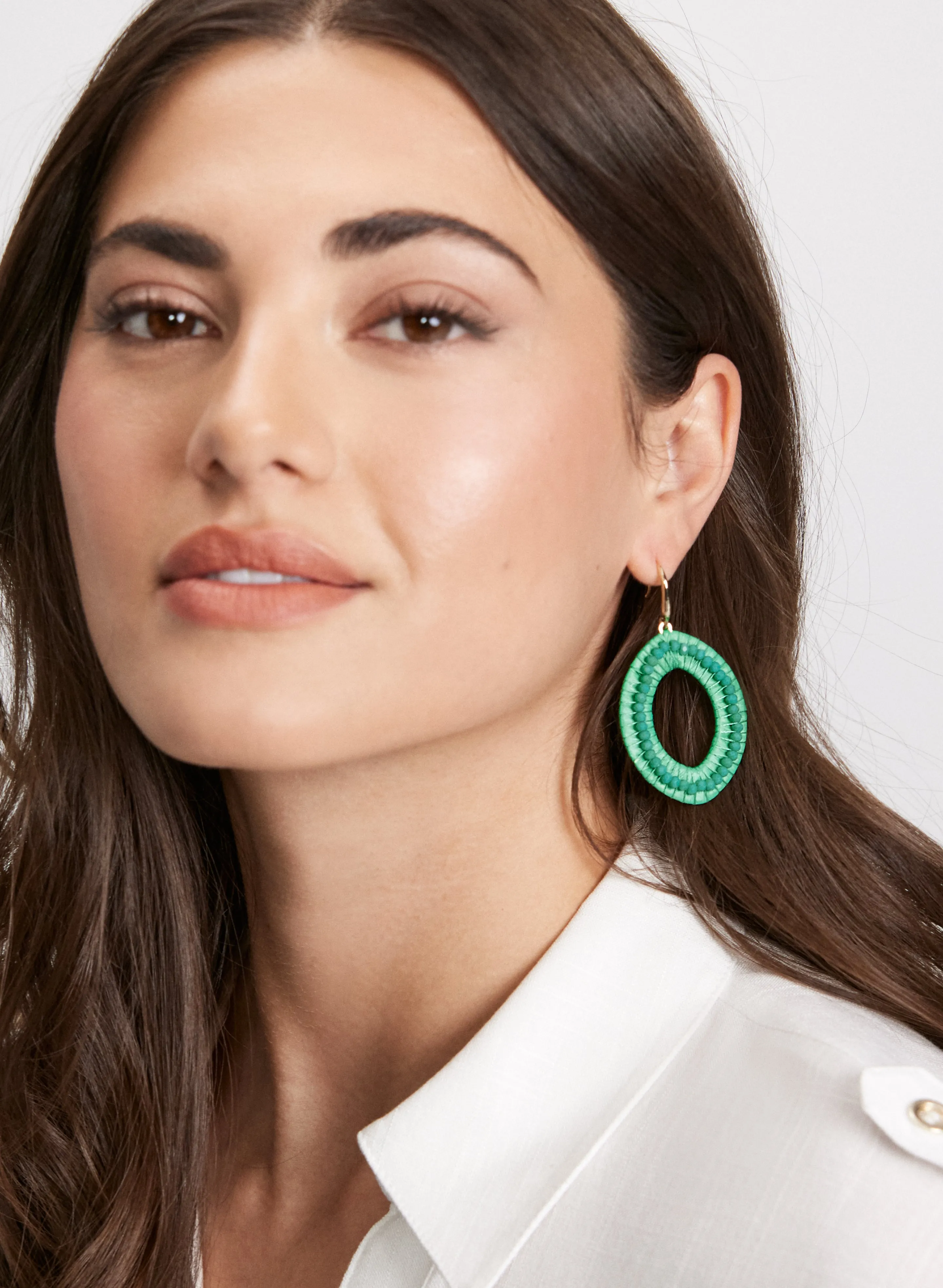 Enveloped Oval Dangle Earrings sold by Laura product image thumbnail 2