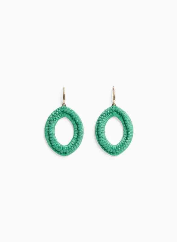 Enveloped Oval Dangle Earrings sold by Laura