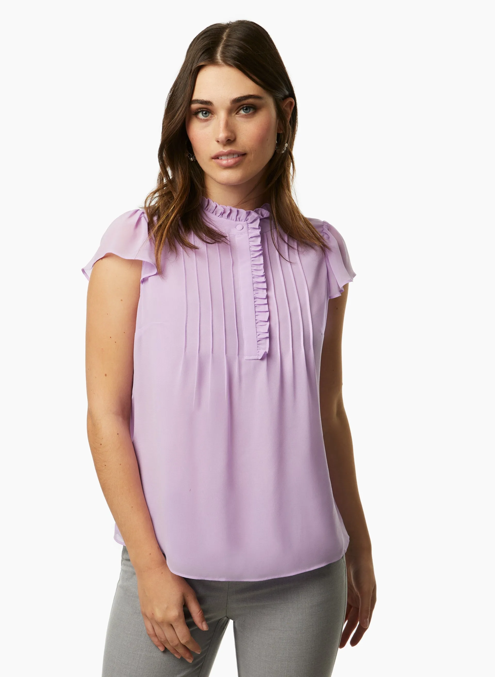 Ruffled Detail Top sold by Laura