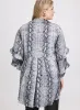 Snake Print Ruffle Sleeve Blouse sold by Laura