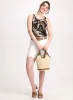 Tropical Ruched Waist Top & Straight Leg Denim Shorts sold by Laura