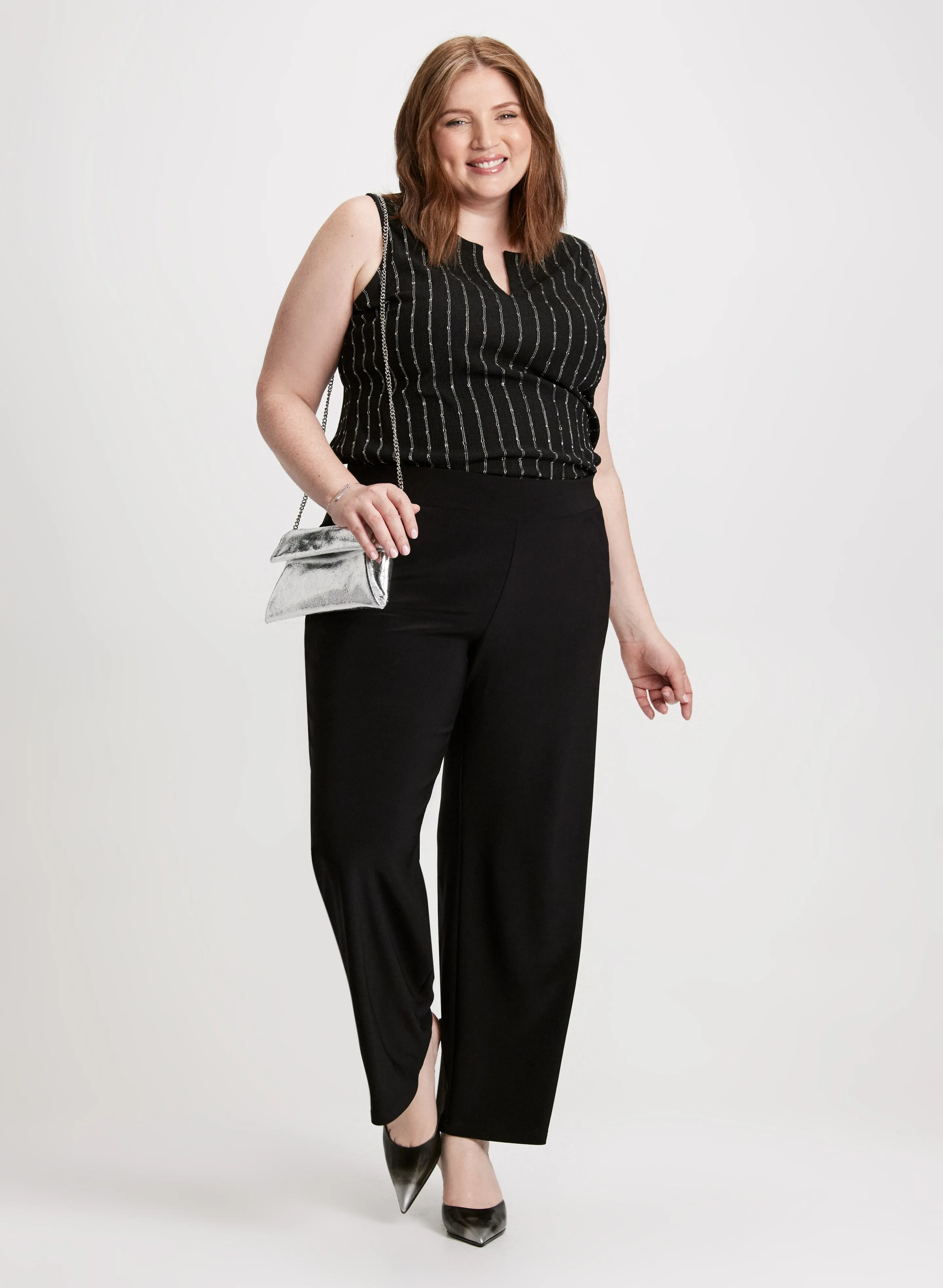 Embroidered Stripes Sleeveless Blouse sold by Laura product image thumbnail 3