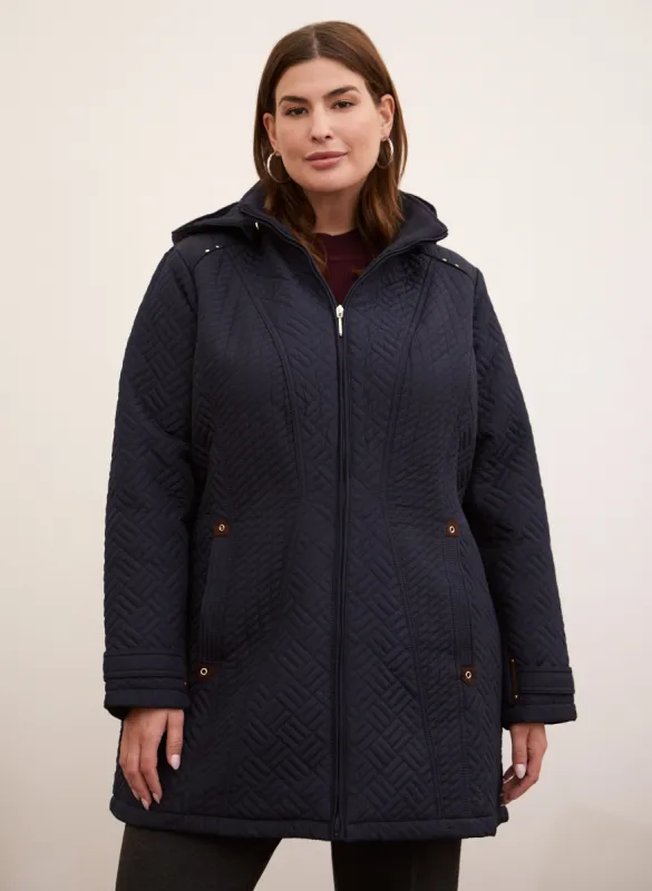 Detachable Hood Quilted Coat sold by Laura