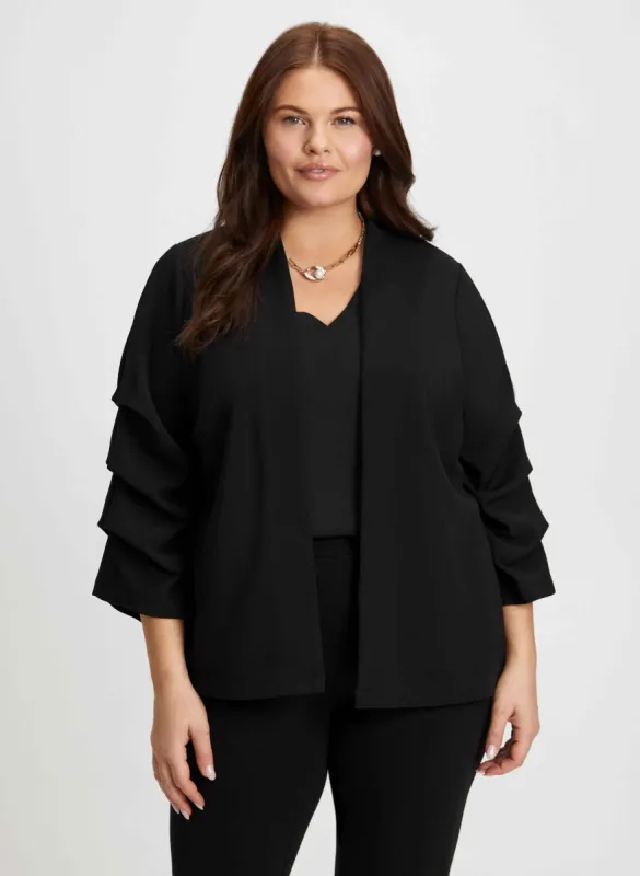 Tiered Sleeve Open Front Top sold by Laura