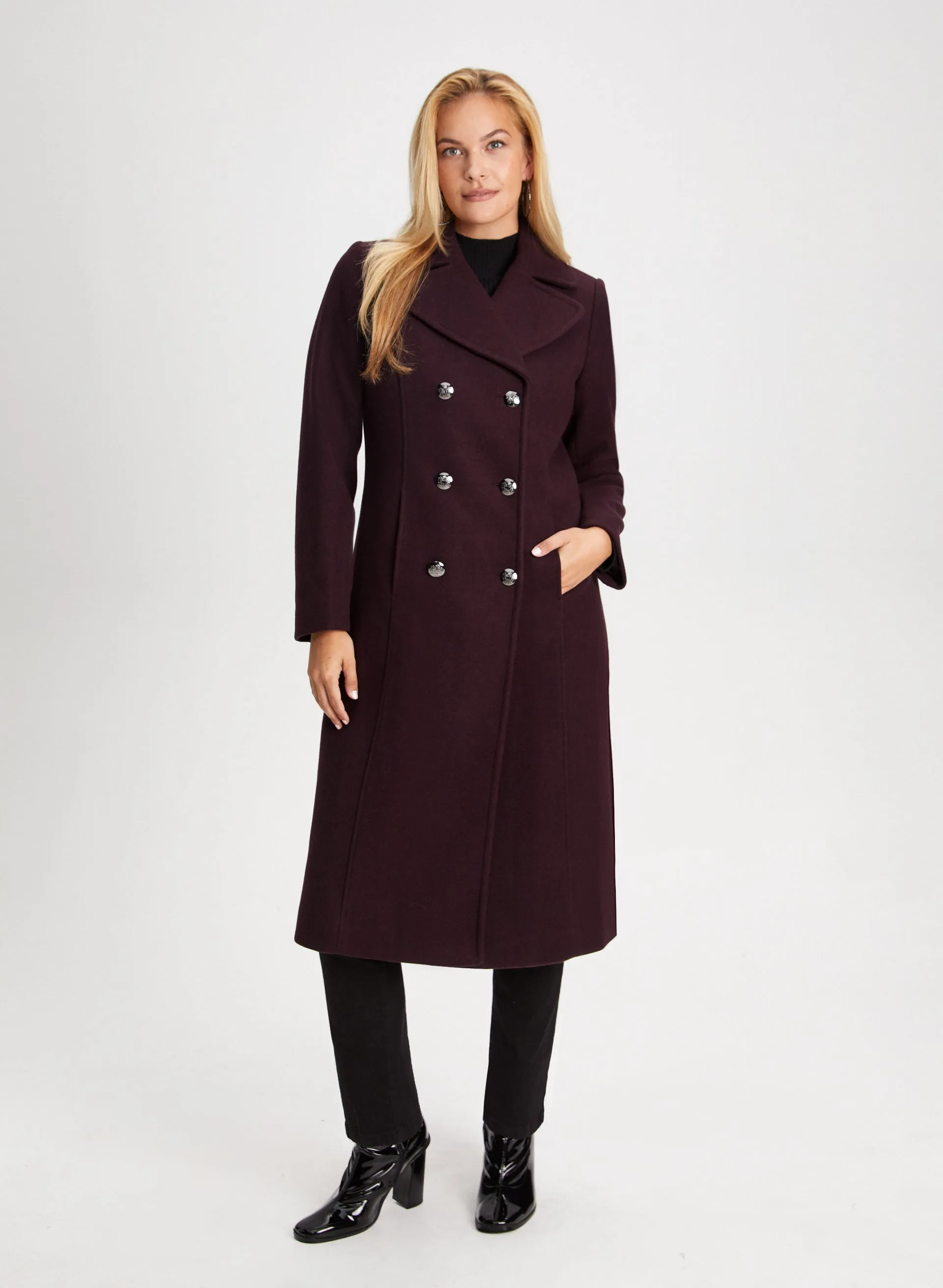 Stretch Wool Blend Coat sold by Laura product image thumbnail 3