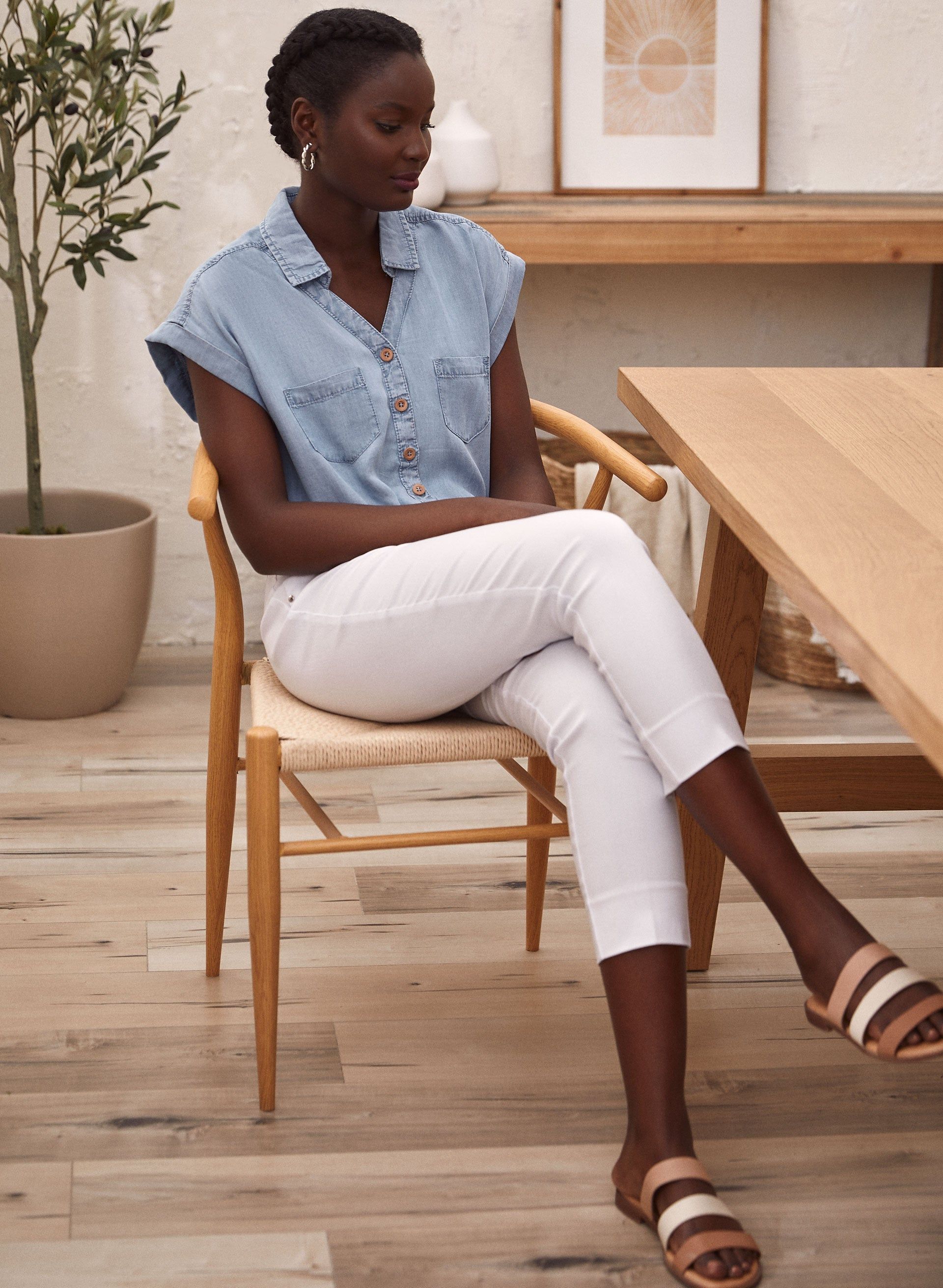 Tie Detail Tencel Blouse sold by Laura product image thumbnail 3