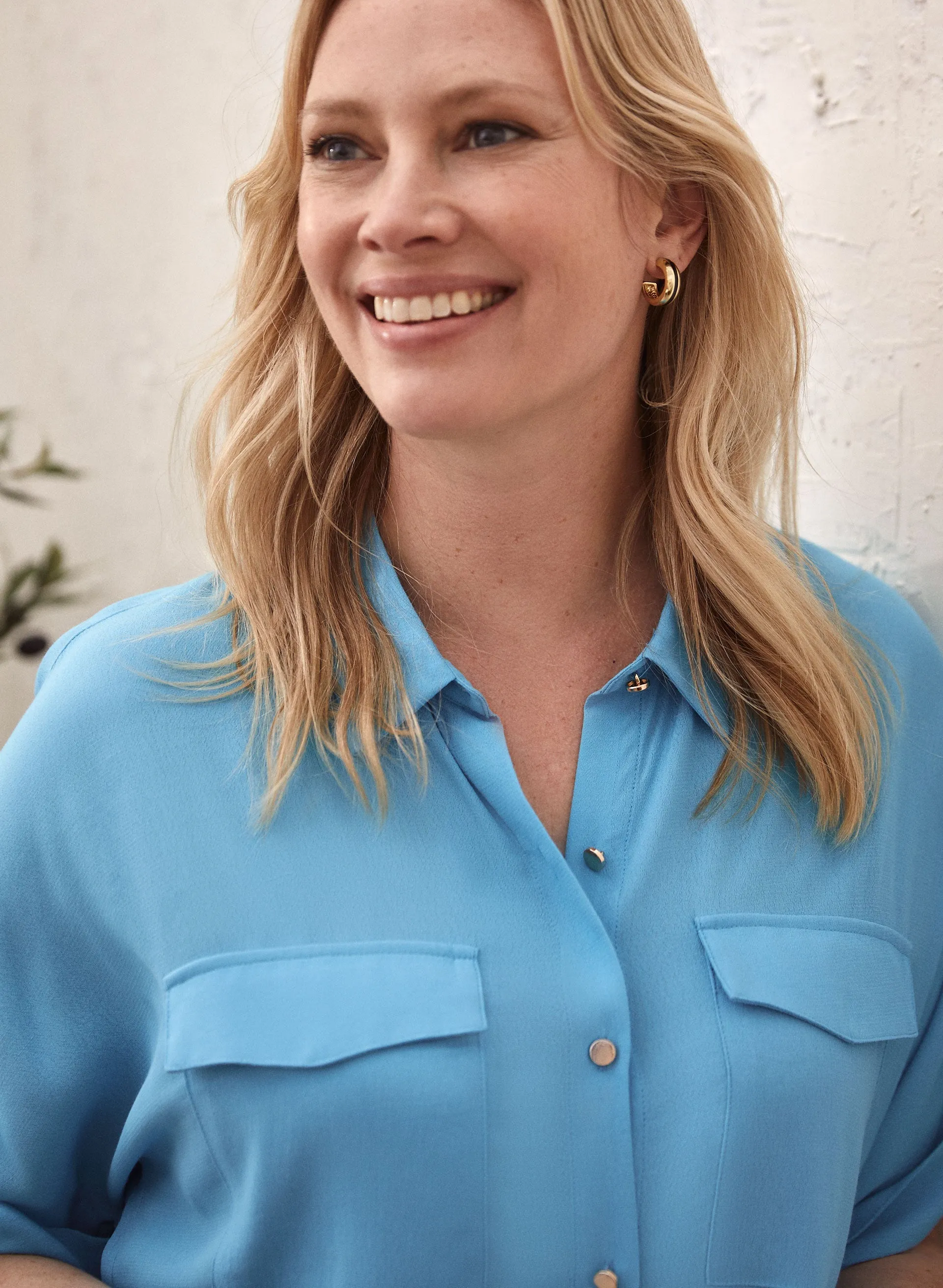 3/4 Sleeve Button-Down Blouse sold by Laura product image thumbnail 2