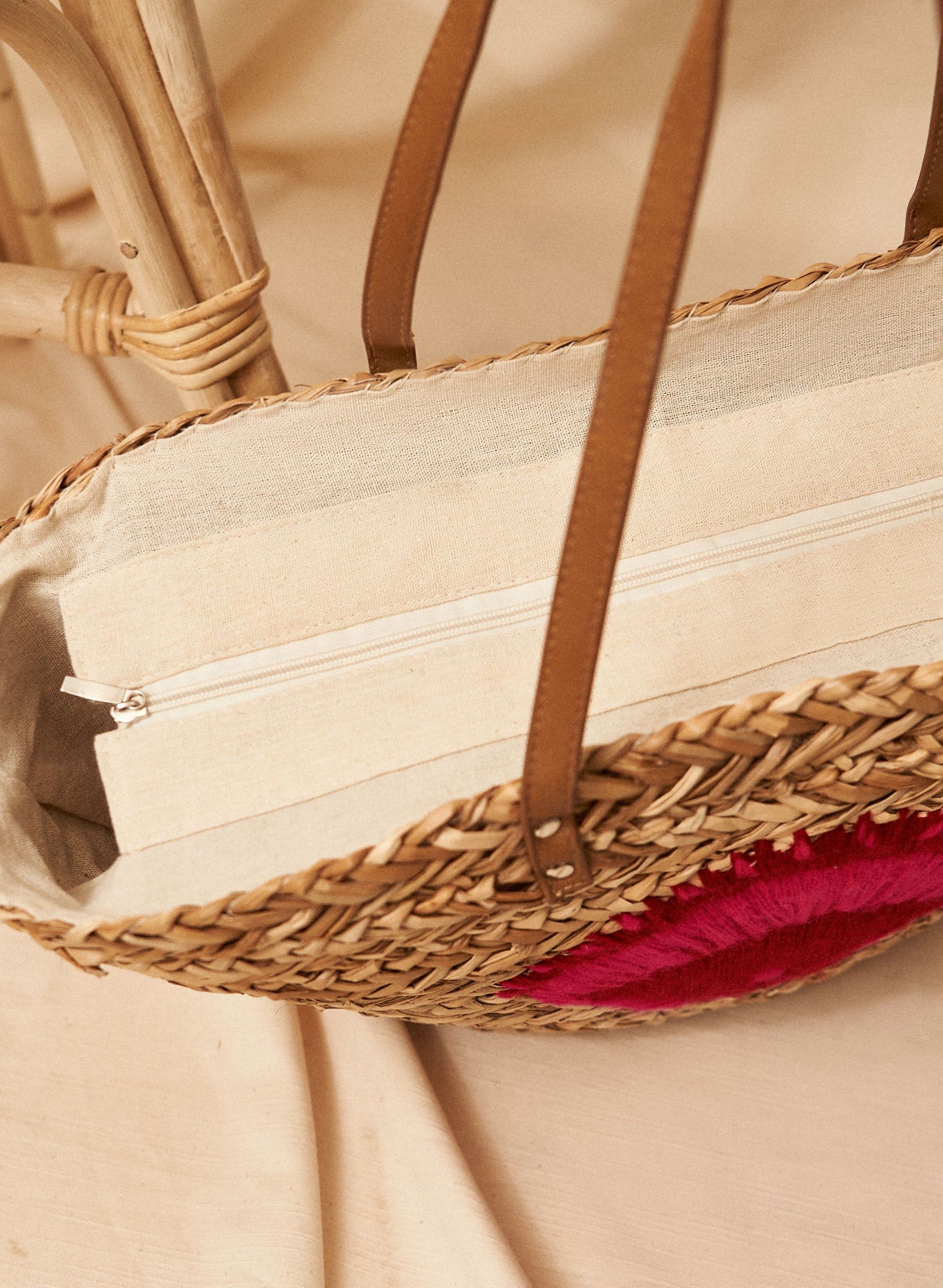 Crab Embroidery Straw Beach Bag sold by Laura product image thumbnail 2