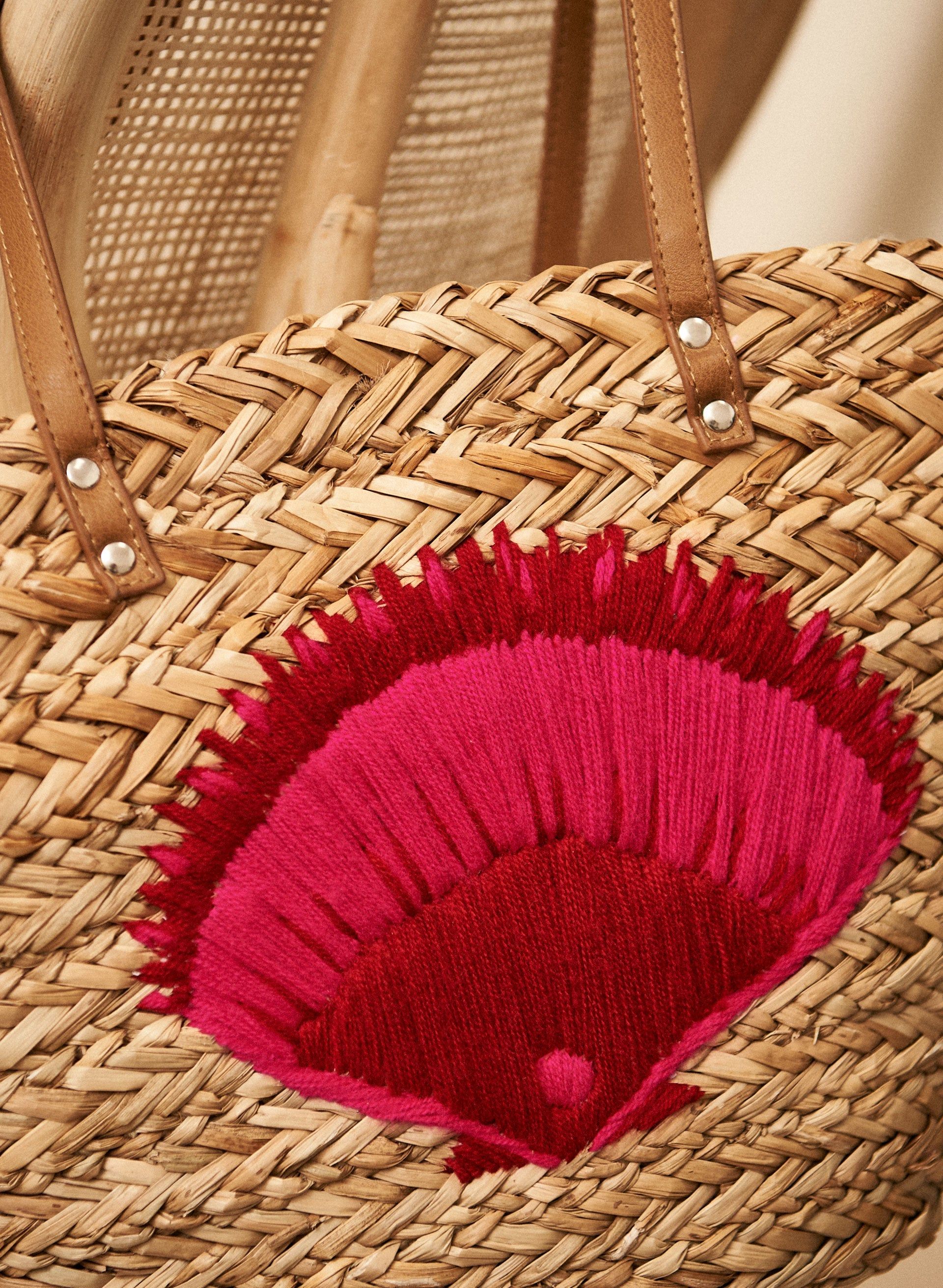 Crab Embroidery Straw Beach Bag sold by Laura product image thumbnail 3